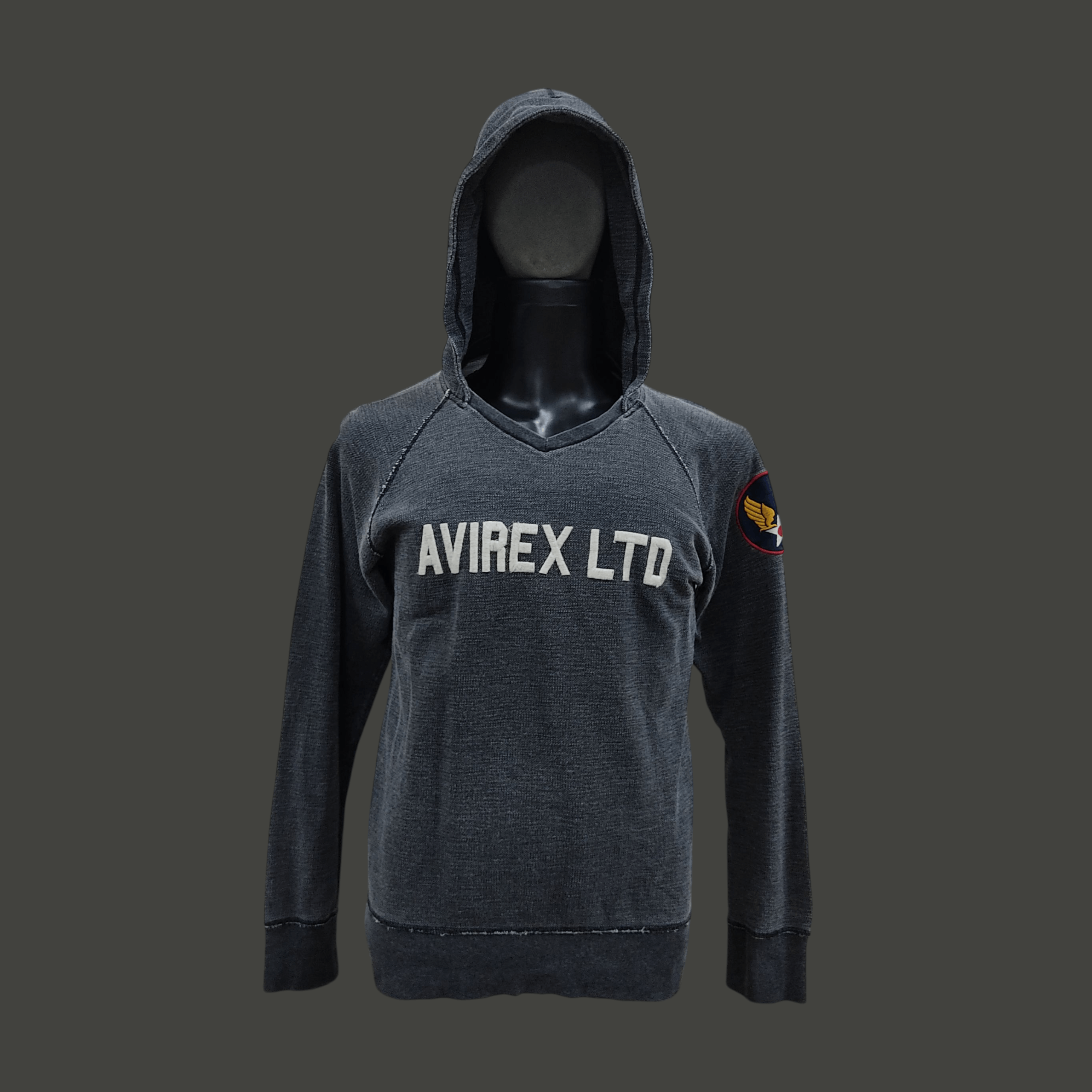 Avirex Avirex Spell Out Back Hit USAF Hooded Sweatshirt Size US M / EU 48-50 / 2 - 2 Thumbnail