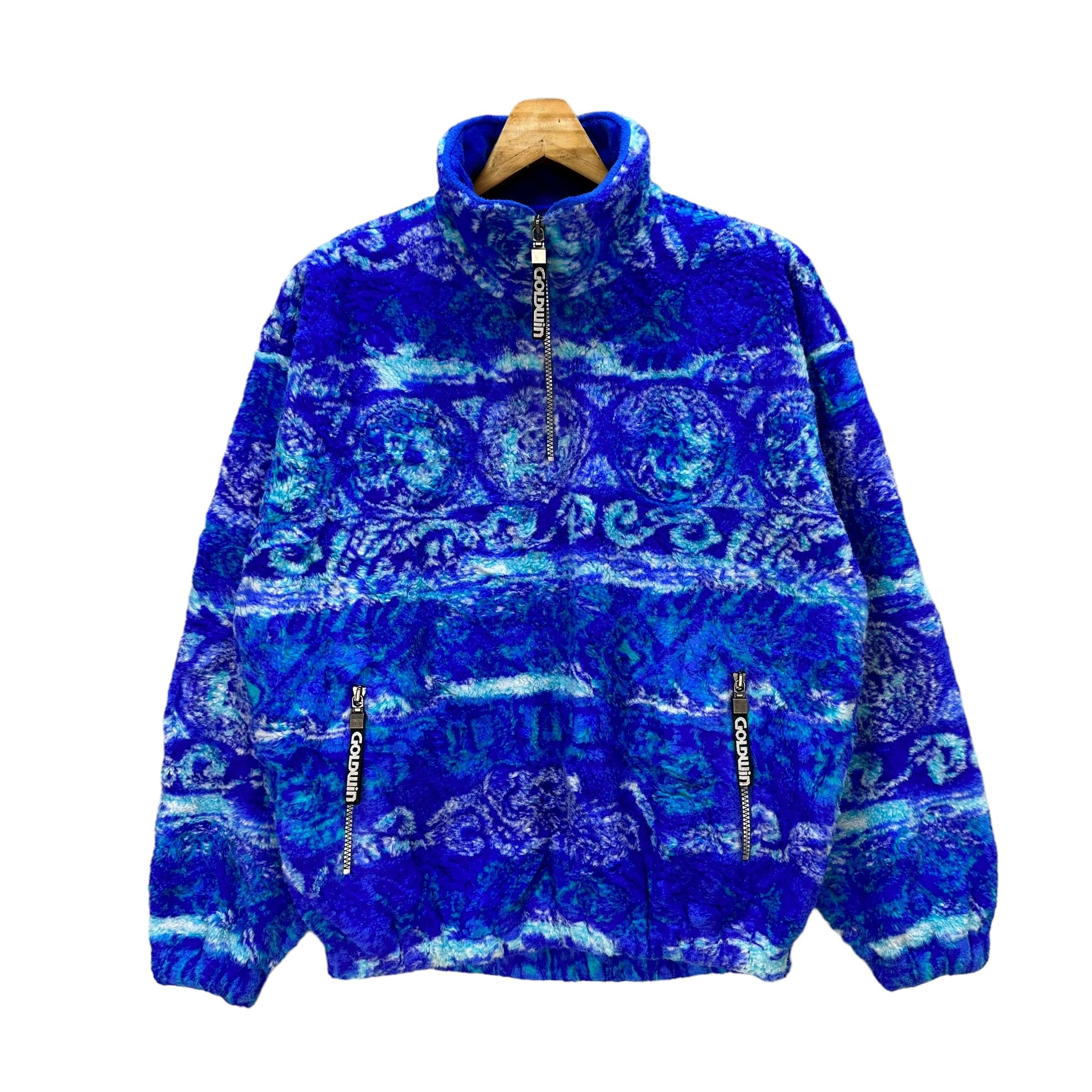 Goldwin GOLDWIN Blue Half Zip Turtleneck Pullover Fleece #A43-0984 Size US M / EU 48-50 / 2 - 1 Thumbnail