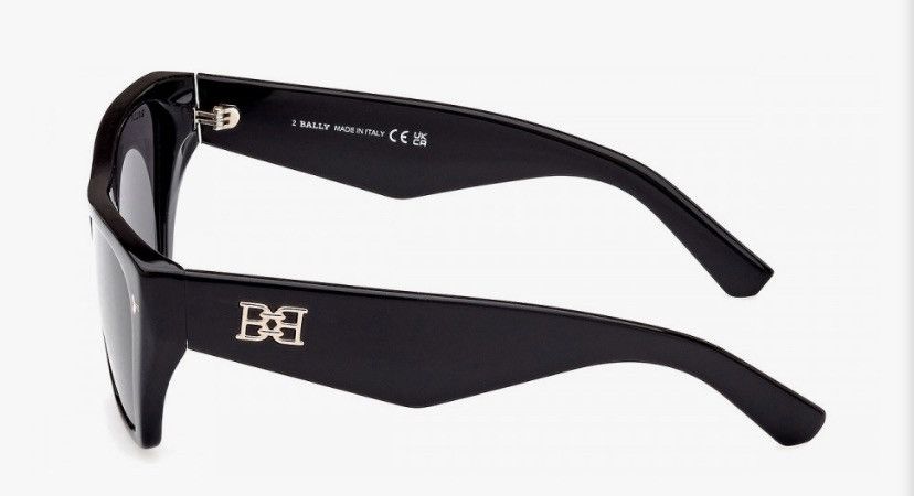 Bally Bally BY0109-H Geometric Sunglasses Black Gold NIB MP$300 Size ONE SIZE - 7 Thumbnail