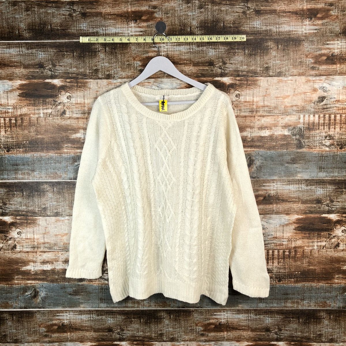 Homespun Knitwear × Japanese Brand × Vintage Bi Abbey White vintage Knitwear #A1739 Size L / US 10 / IT 46 - 1 Thumbnail