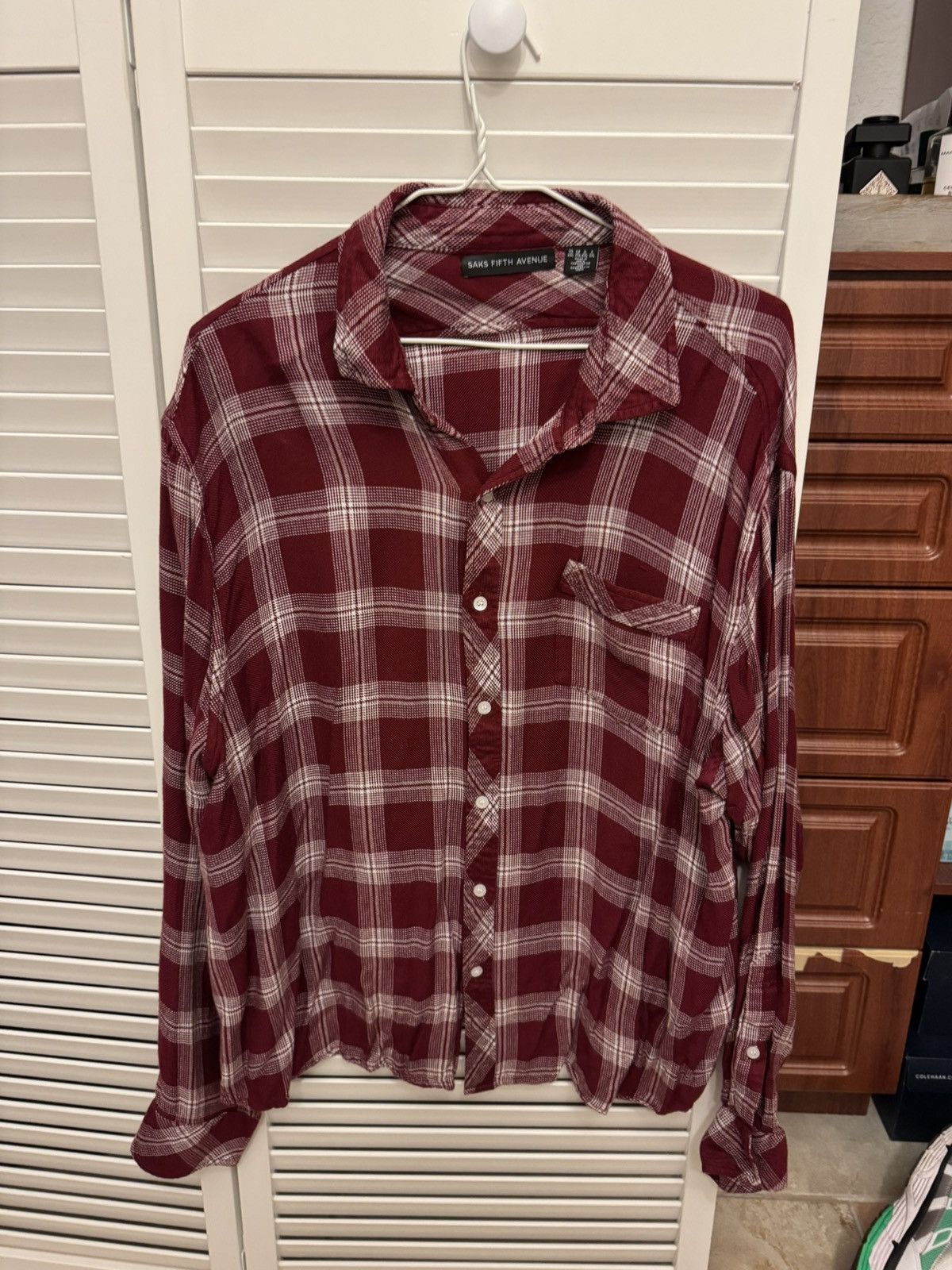 Saks Fifth Avenue Saks Fifth Avenue rayon viscose shirt flannel Size US XXL / EU 58 / 5 - 1 Thumbnail