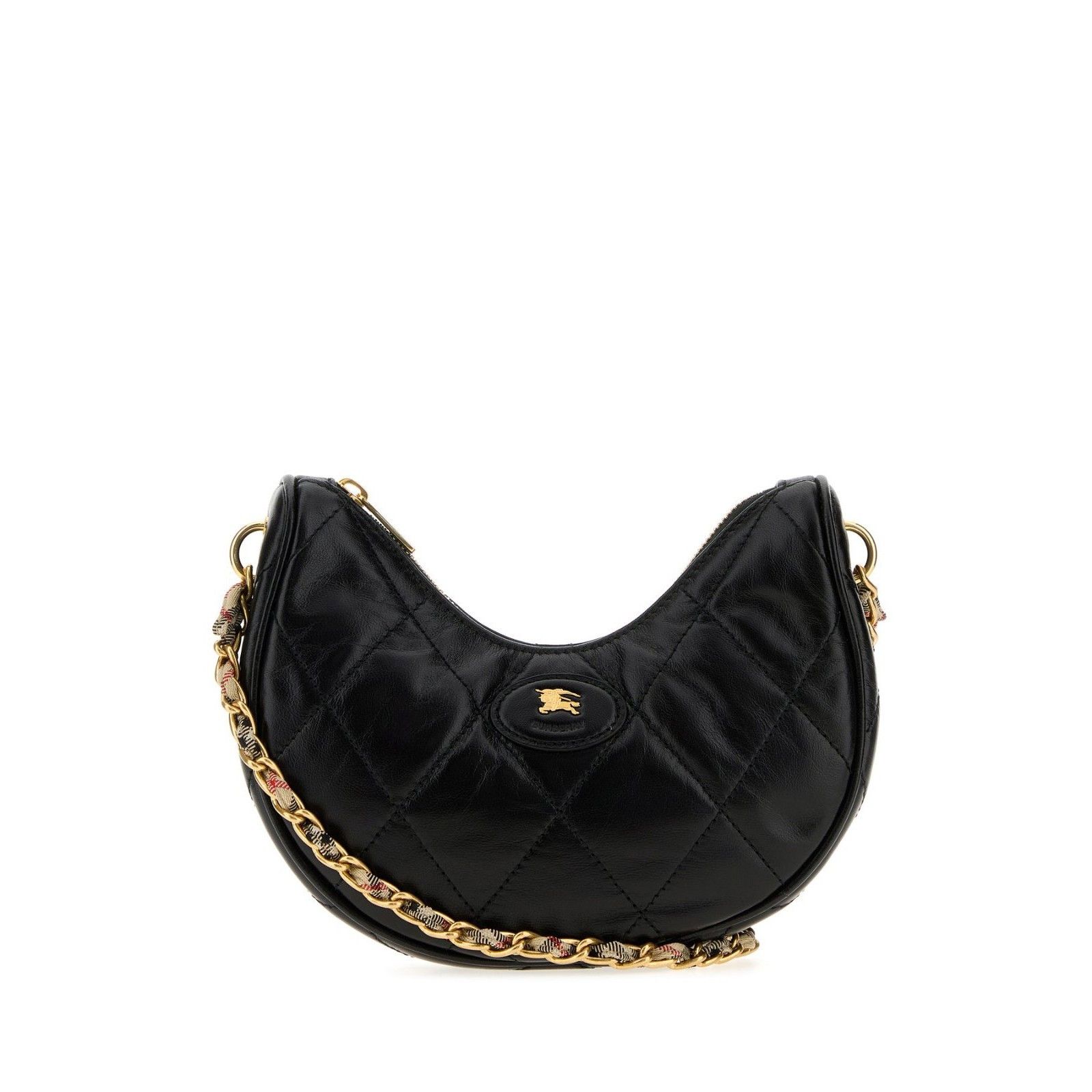 Burberry BURBERRY Horseshoe Black Leather Shoulder Bag New & Authenti Size ONE SIZE - 1 Thumbnail
