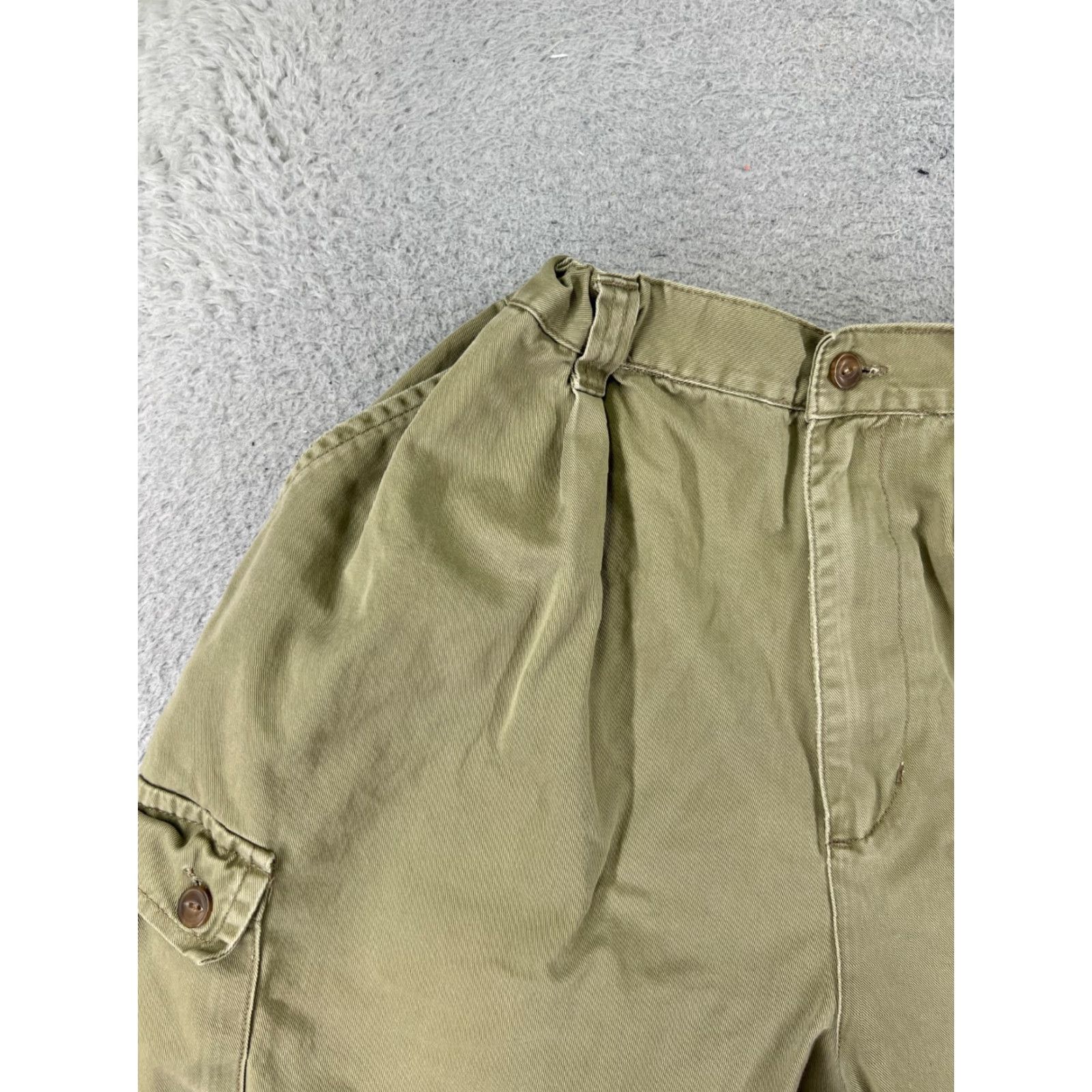 Chaps Chaps Ralph Lauren Shorts Men 40 Beige Khaki Canvas Cargo Cotton Elastic 40x9 - Vintage: No - Regular Fit - Cargo Shorts - Beige - Cotton - Men - 40 Size US 40 / EU 56 - 4 Thumbnail