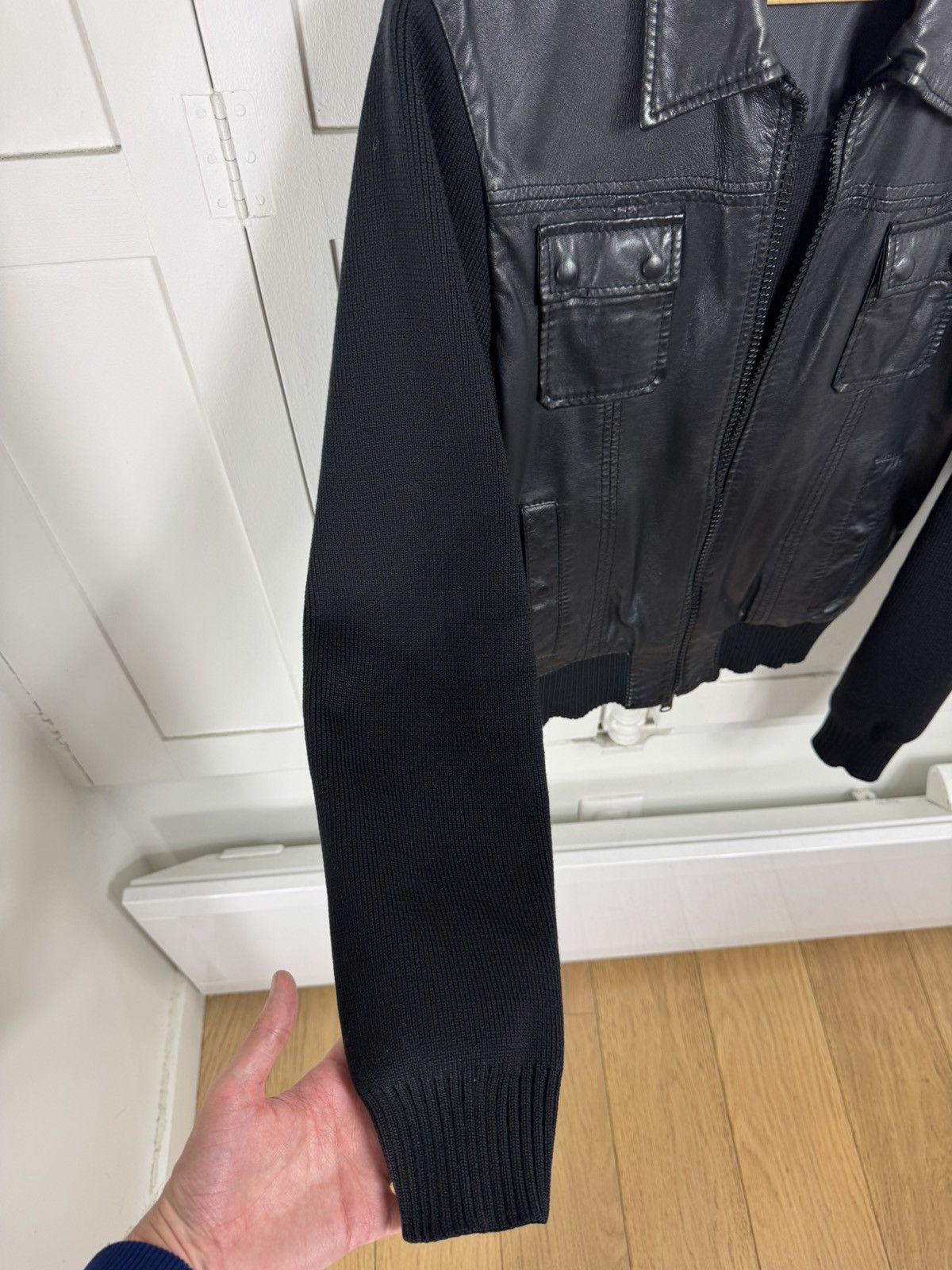 Dior × Hedi Slimane Dior Hedi Slimane FW05 Wool Leather Jacket Size US M / EU 48-50 / 2 - 5 Thumbnail