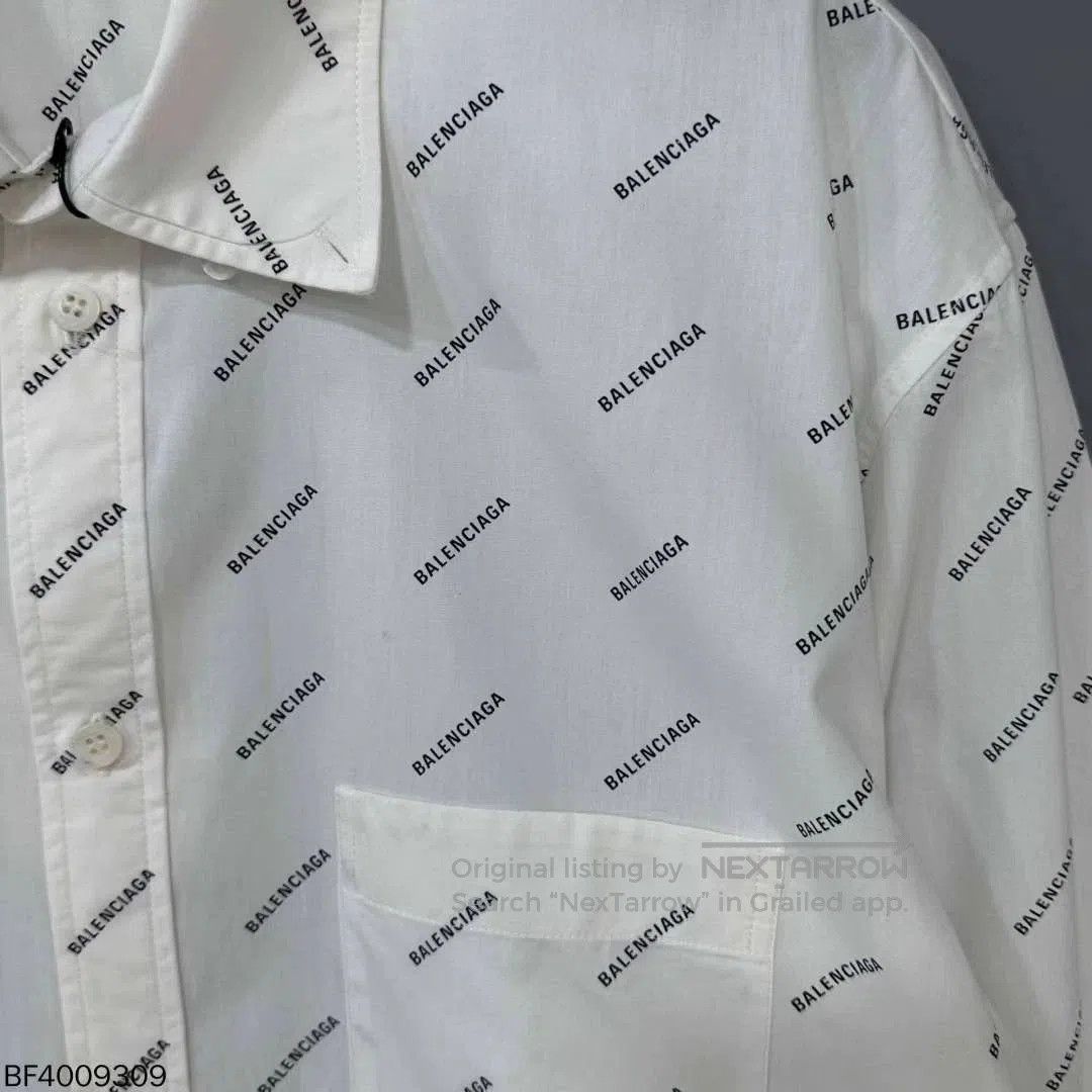 Balenciaga Balenciaga Logo Print White Shirt. Size US XS / EU 42 / 0 - 7 Thumbnail