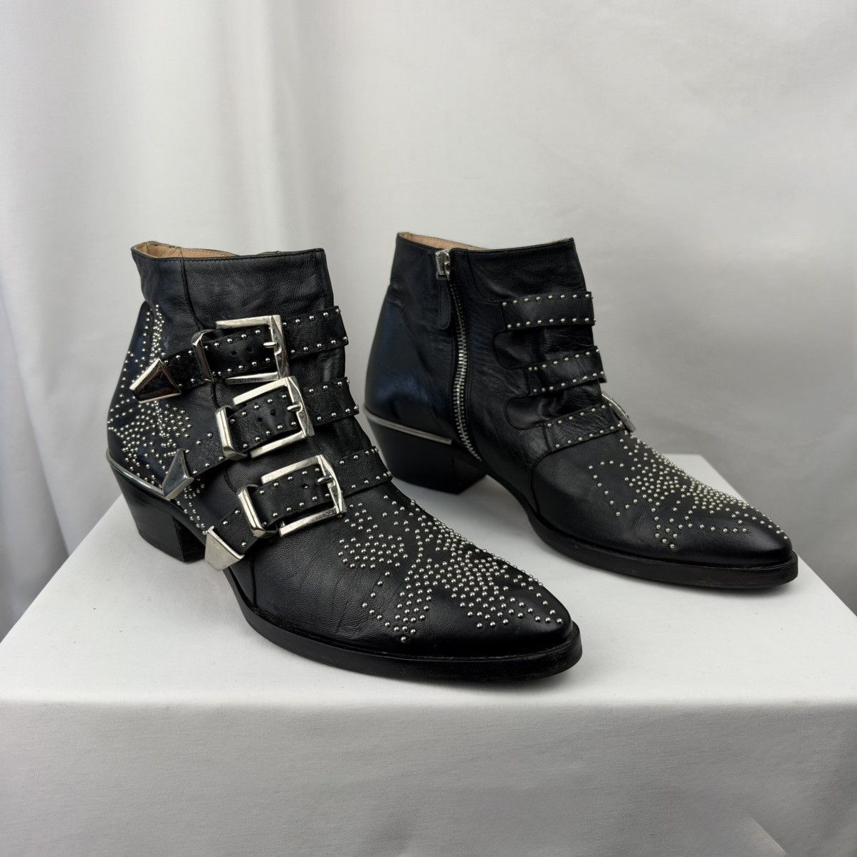 Chloe Chloé Susanna Studded Leather Ankle Boots Size US 8 / IT 38 - 1 Thumbnail