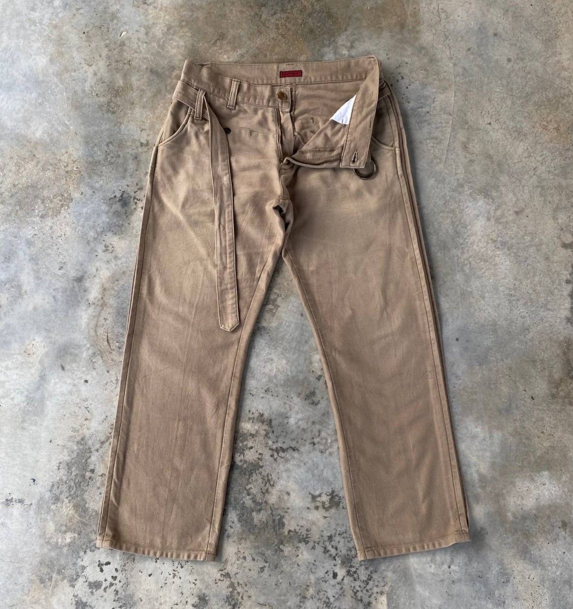 Johnbull VINTAGE JOHNBULL BELTED UTILITY CHINOS WORKWEAR MILITARY Size US 33 - 7 Thumbnail