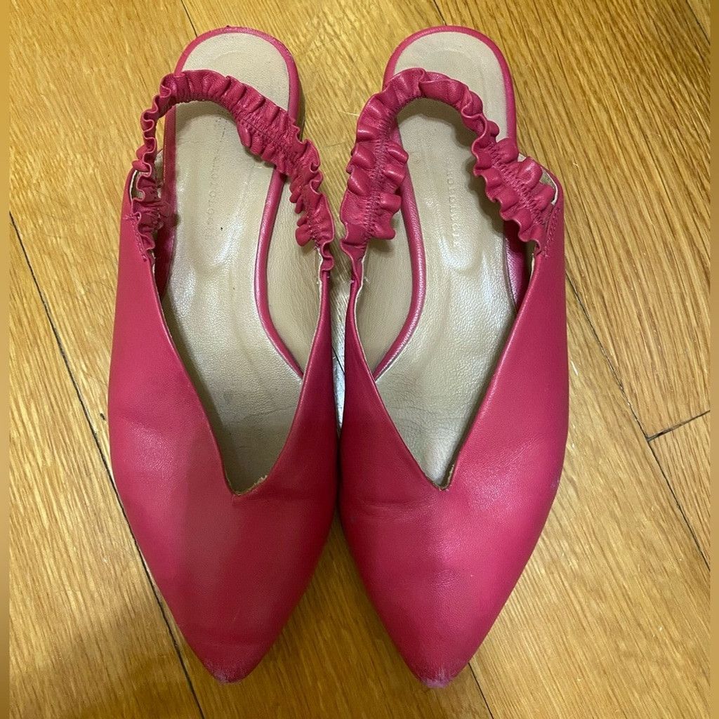 Anthropologie Anthropologie Jemma Ruffled Slingback Flats Size US 7 / IT 37 - 2 Thumbnail