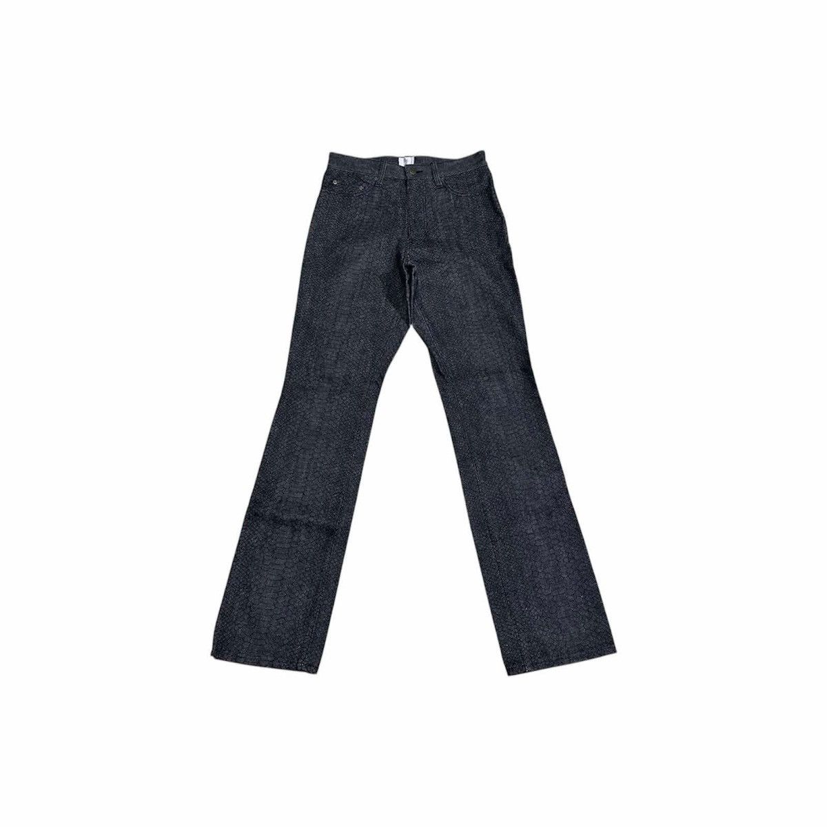 If Six Was Nine × Japanese Brand × Le Grande Bleu (L.G.B.) 🔥Y2K Japanese Flared Denim Snakeskin Embroidered Reptile Size US 30 / EU 46 - 2 Thumbnail