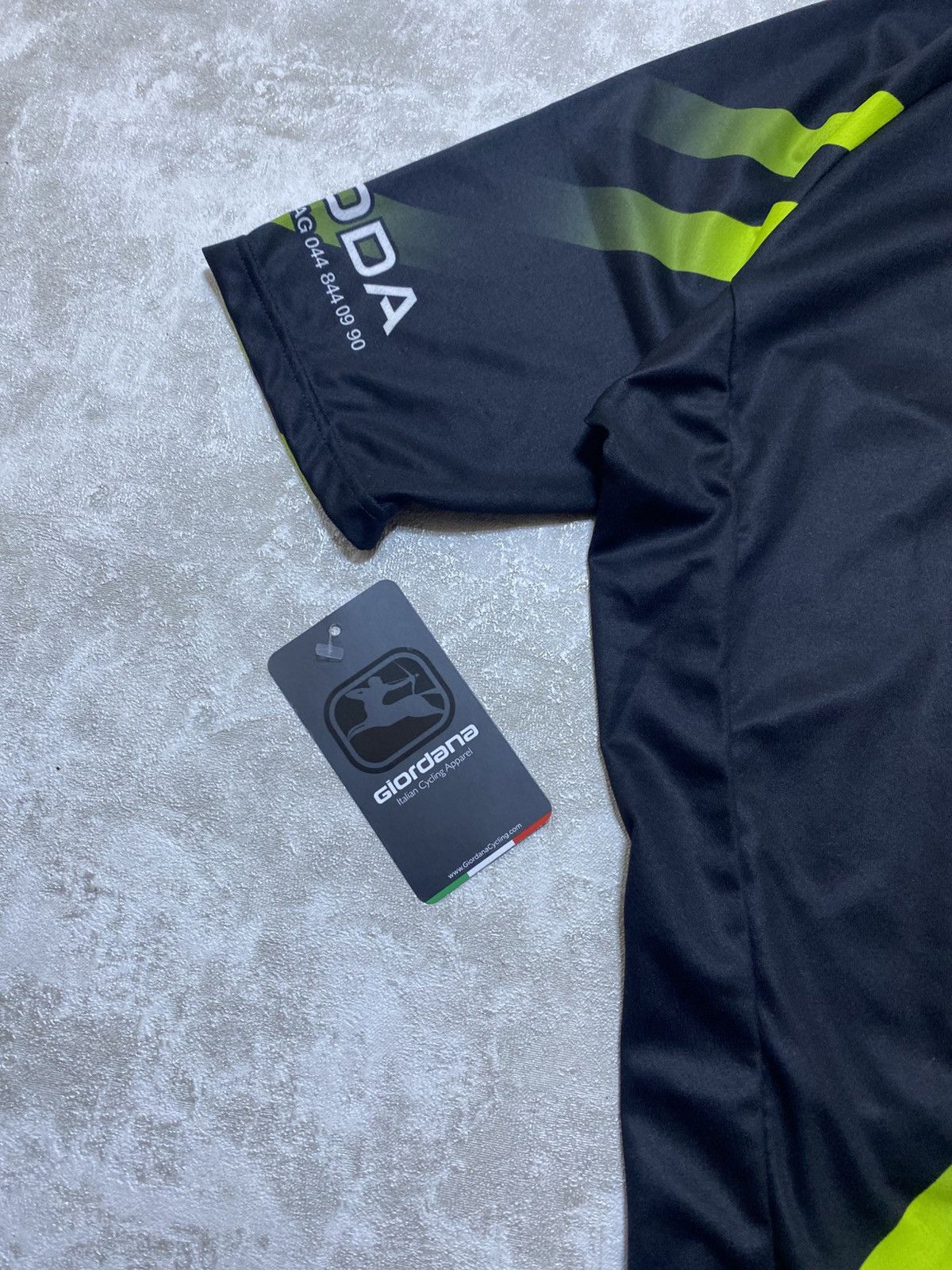 Other Giordana Cycling Jersey Short Sleeve Black Neon Yellow Size US XL / EU 56 / 4 - 3 Thumbnail