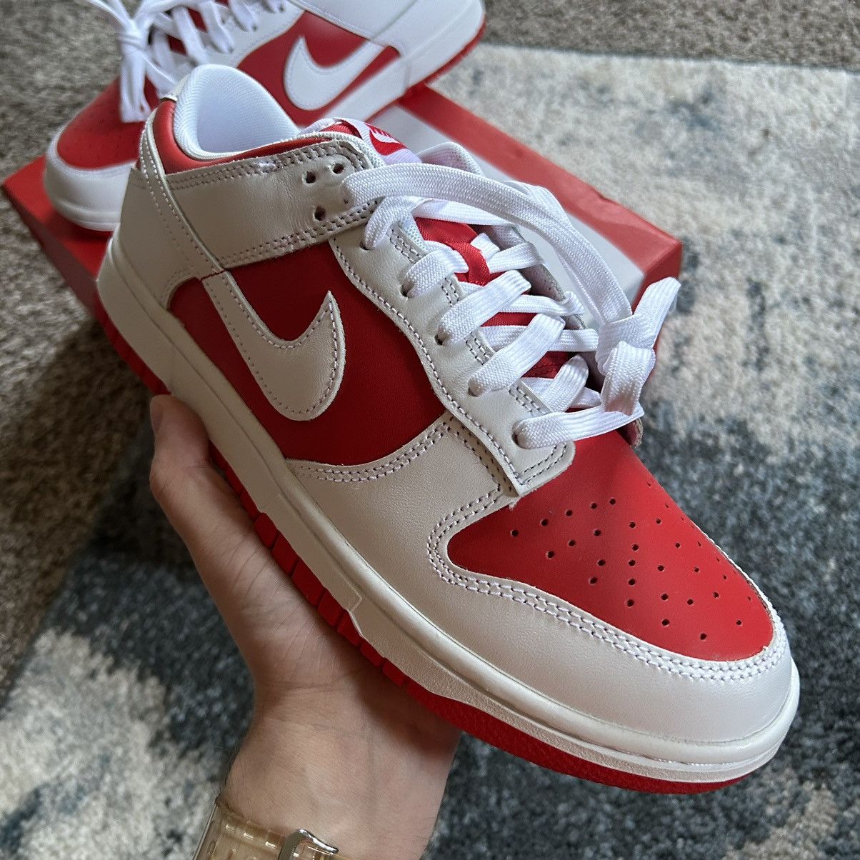 Nike DD1391-600 DUNK LOW CHAMPiONSHiP RED 1985 BRiGHT SCARLET Size US 9.5 / EU 42-43 - 3 Thumbnail