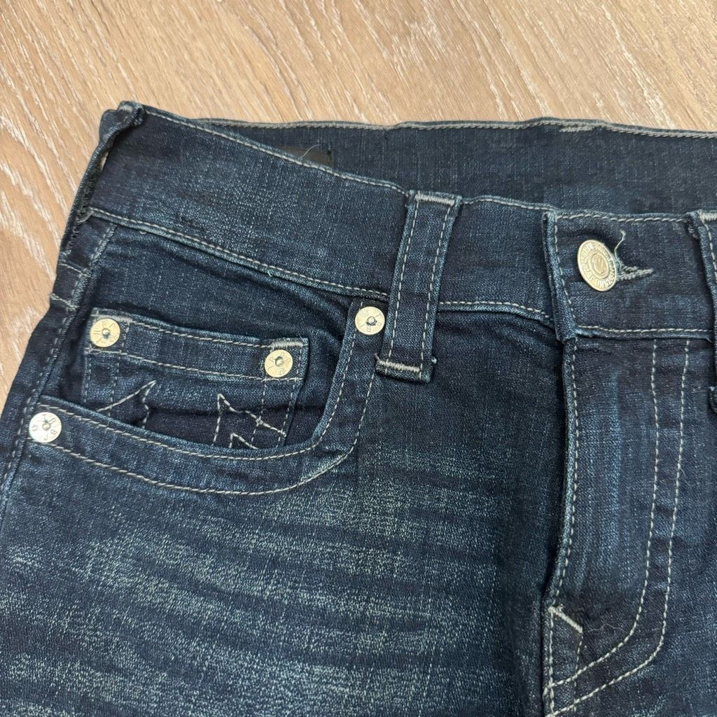 True Religion True Religion Rocco Relaxed Skinny Jeans Embroidered Women 2 Size 29" - 3 Thumbnail