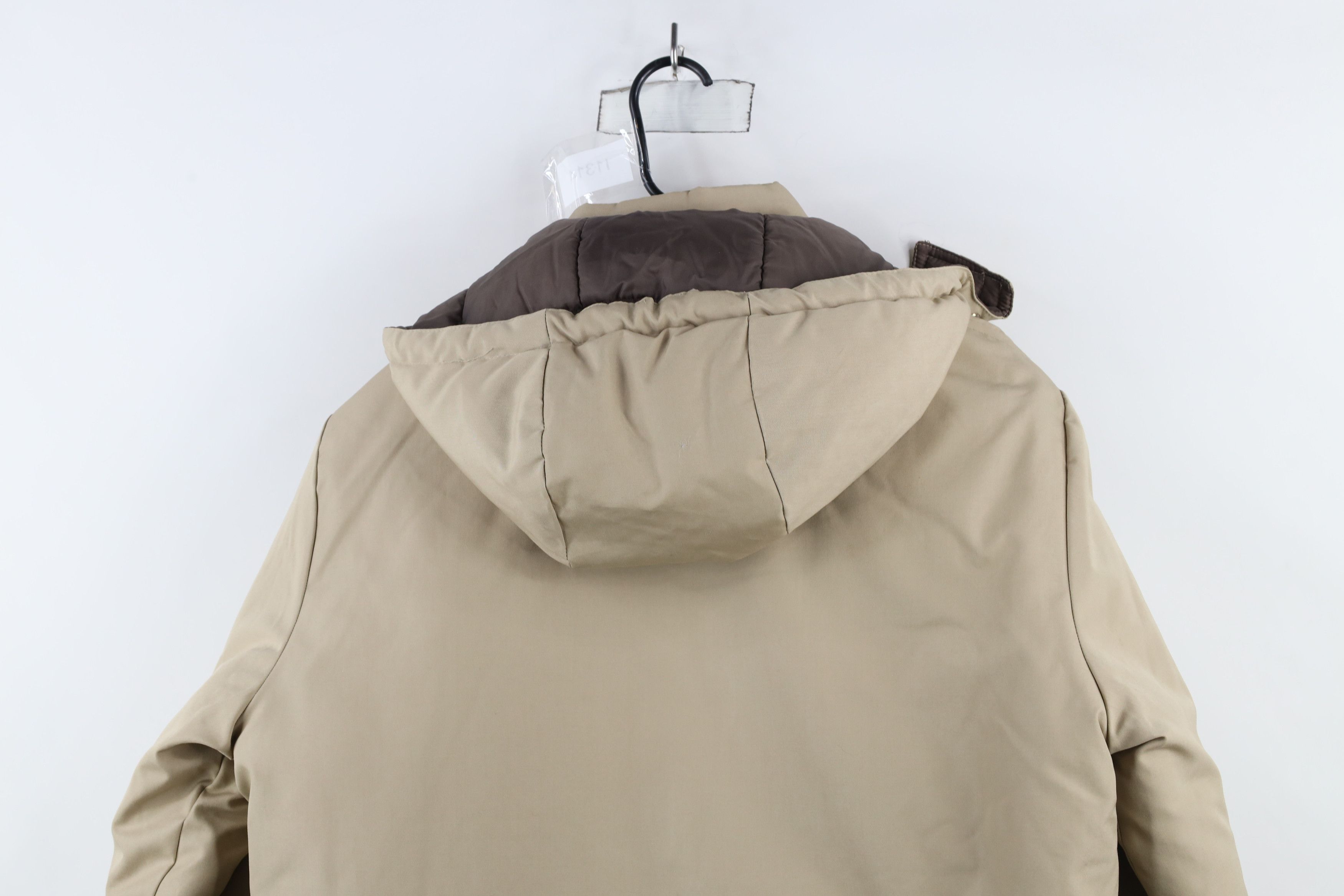 Vintage Vintage 90s Streetwear Hooded Puffer Parka Jacket Tan Size US M / EU 48-50 / 2 - 15 Thumbnail
