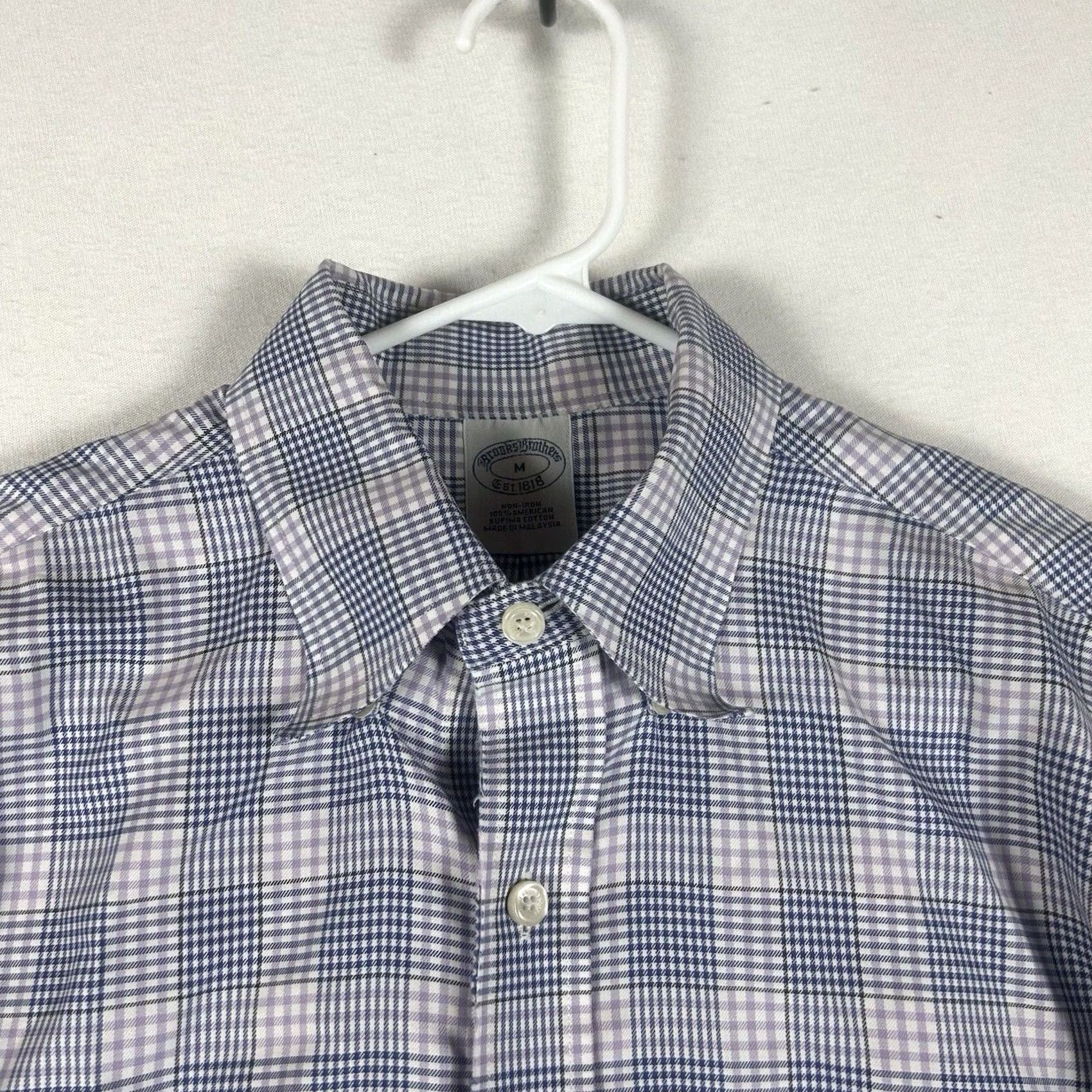 Brooks Brothers Brooks Brothers Button-Up Shirt Mens M Long Sleeve Non-Iron Blue Purple Plaid Button-Down Casual Clothing Boy? Size US M / EU 48-50 / 2 - 2 Thumbnail