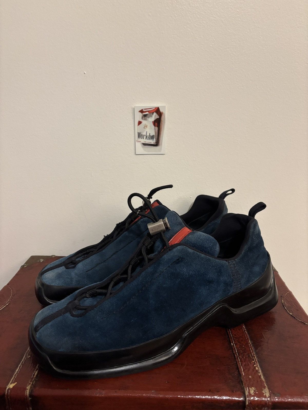 Prada Linea Rossa FW99 Blue Suede Trainer / Hiking Boots