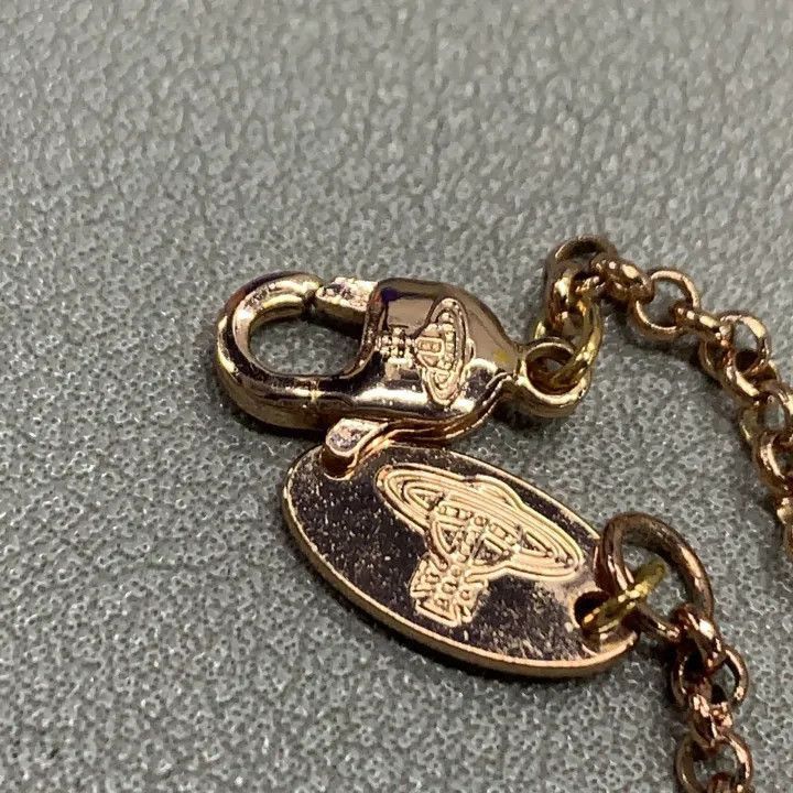 Vivienne Westwood Vivienne Westwood Brass Logo Necklace in Rose Gold -2507 Size ONE SIZE - 5 Thumbnail