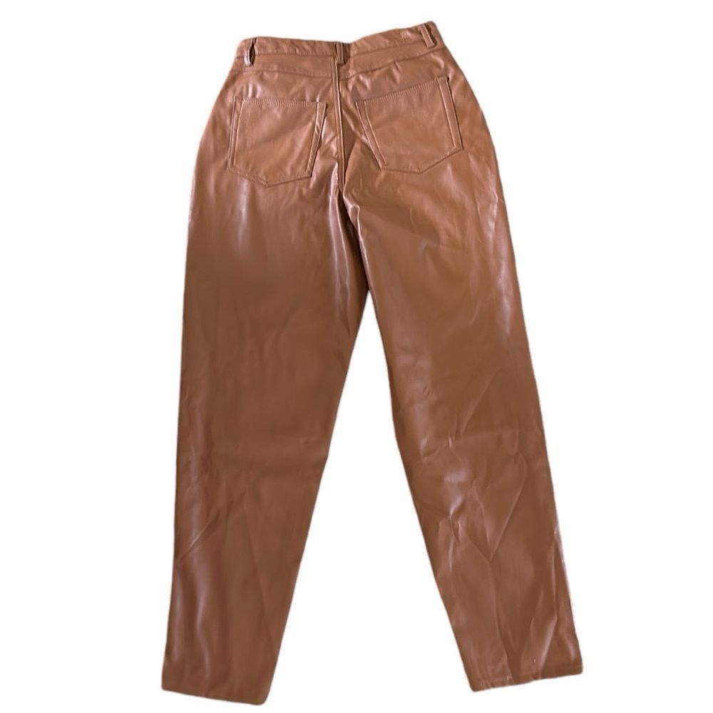 Juicy Couture JUICY COUTURE Rodeo Barrel Fit High Waist Faux Leather Pants Size 27" / US 4 / IT 40 - 4 Thumbnail