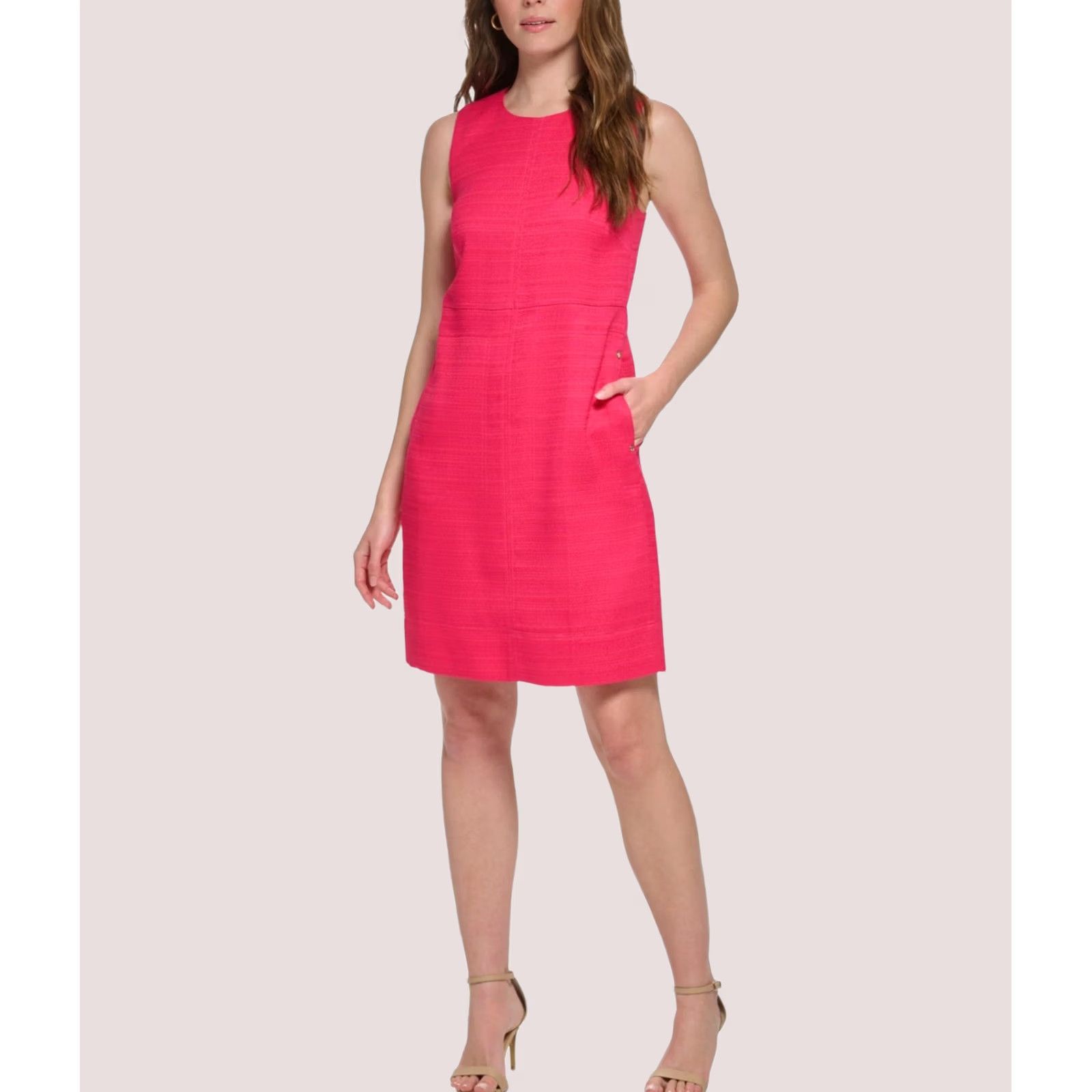 Tommy Hilfiger Tommy Hilfiger Womens Shift Dress, brghtpink, 4 Size S / US 4 / IT 40 - 1 Thumbnail
