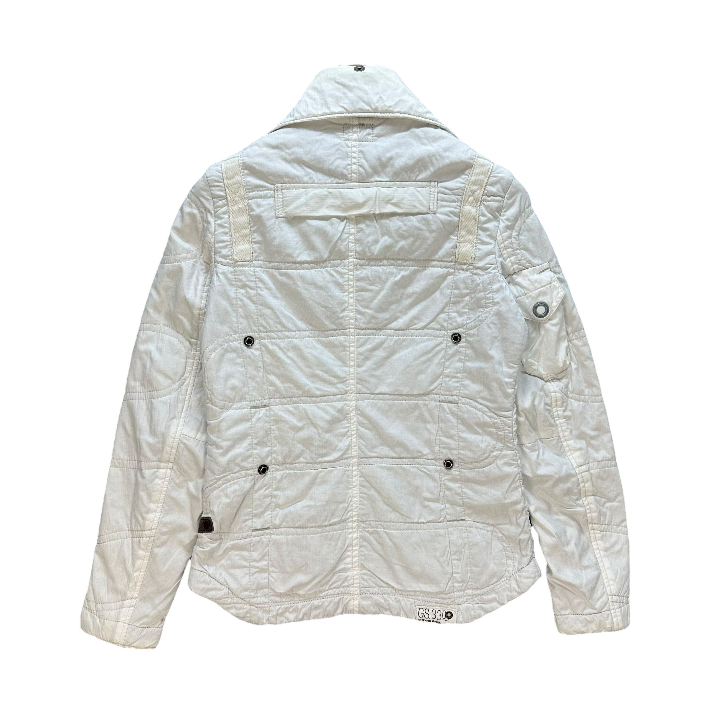 G-Star G-STAR RAW Techwear White Bomber Jacket #A65-1559 Size US S / EU 44-46 / 1 - 14 Thumbnail