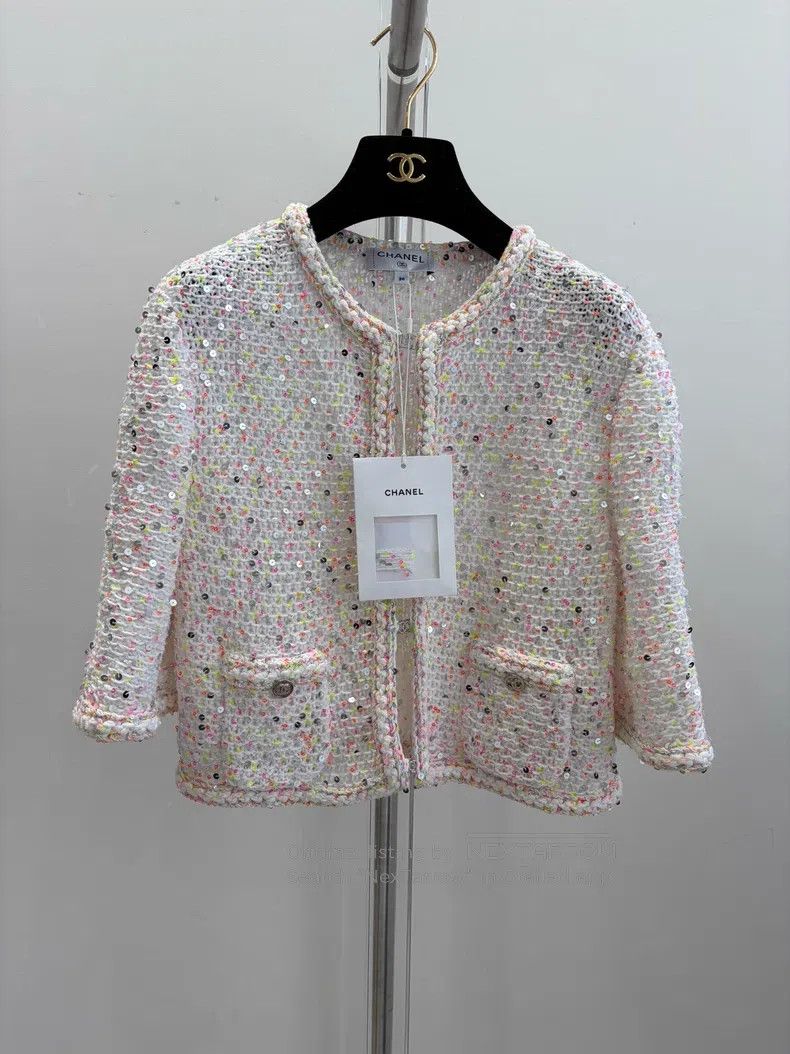 Chanel Chanel Colourful sequin diamond button cardigan coat Size XS / US 0-2 / IT 36-38 - 1 Thumbnail