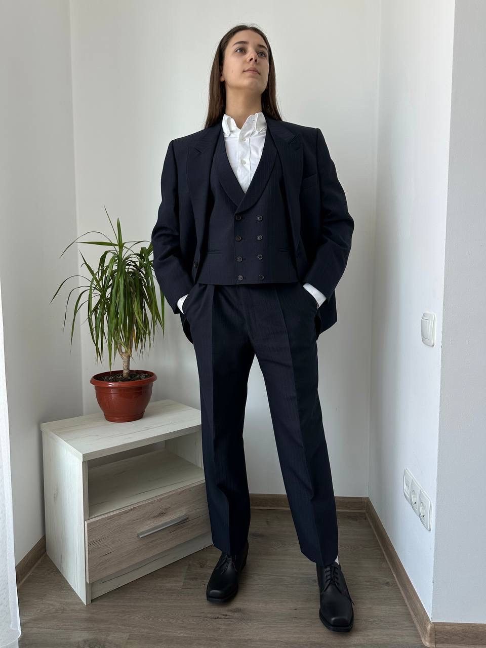 Japanese Brand × Vintage Vintage Japanese Striped Blue Blazer Pants Suit Colletti Size M / US 6-8 / IT 42-44 - 10 Thumbnail