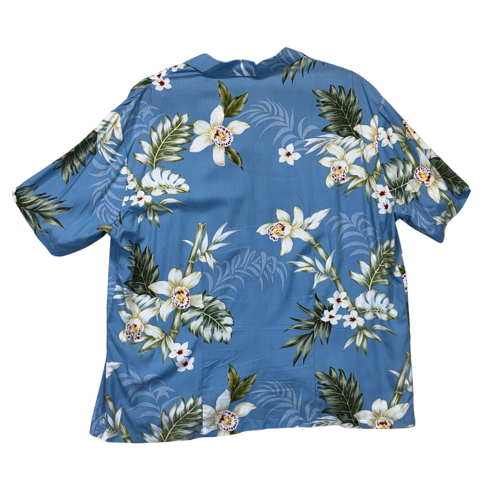 The Unbranded Brand Winnie Fashion Hawaii Men’s Aloha Shirt Blue Floral Rayon XL Size US XL / EU 56 / 4 - 4 Thumbnail