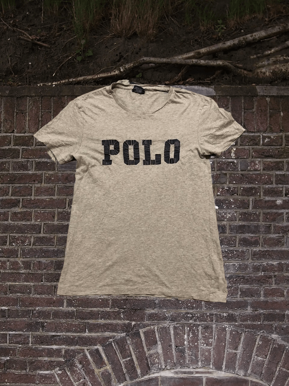 Polo Ralph Lauren T-shirt gray big logo Polo Ralph Lauren Y2K Vintage Size US S / EU 44-46 / 1 - 1 Thumbnail