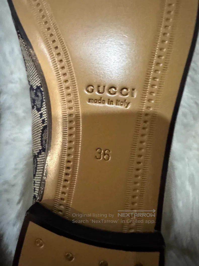 Gucci Guicci Women's Full Print Loafers Leather Shoes Size US 5.5 / IT 35.5 - 7 Thumbnail