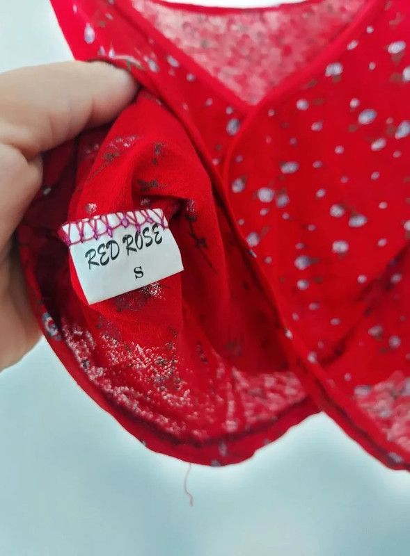 Vintage Red Rose red top S Size S / US 4 / IT 40 - 4 Thumbnail