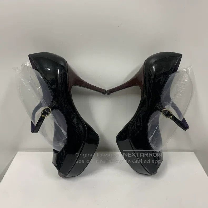 Saint Laurent Paris Saint Laurent Paris Black High Heels Size US 4.5 / IT 34.5 - 4 Thumbnail