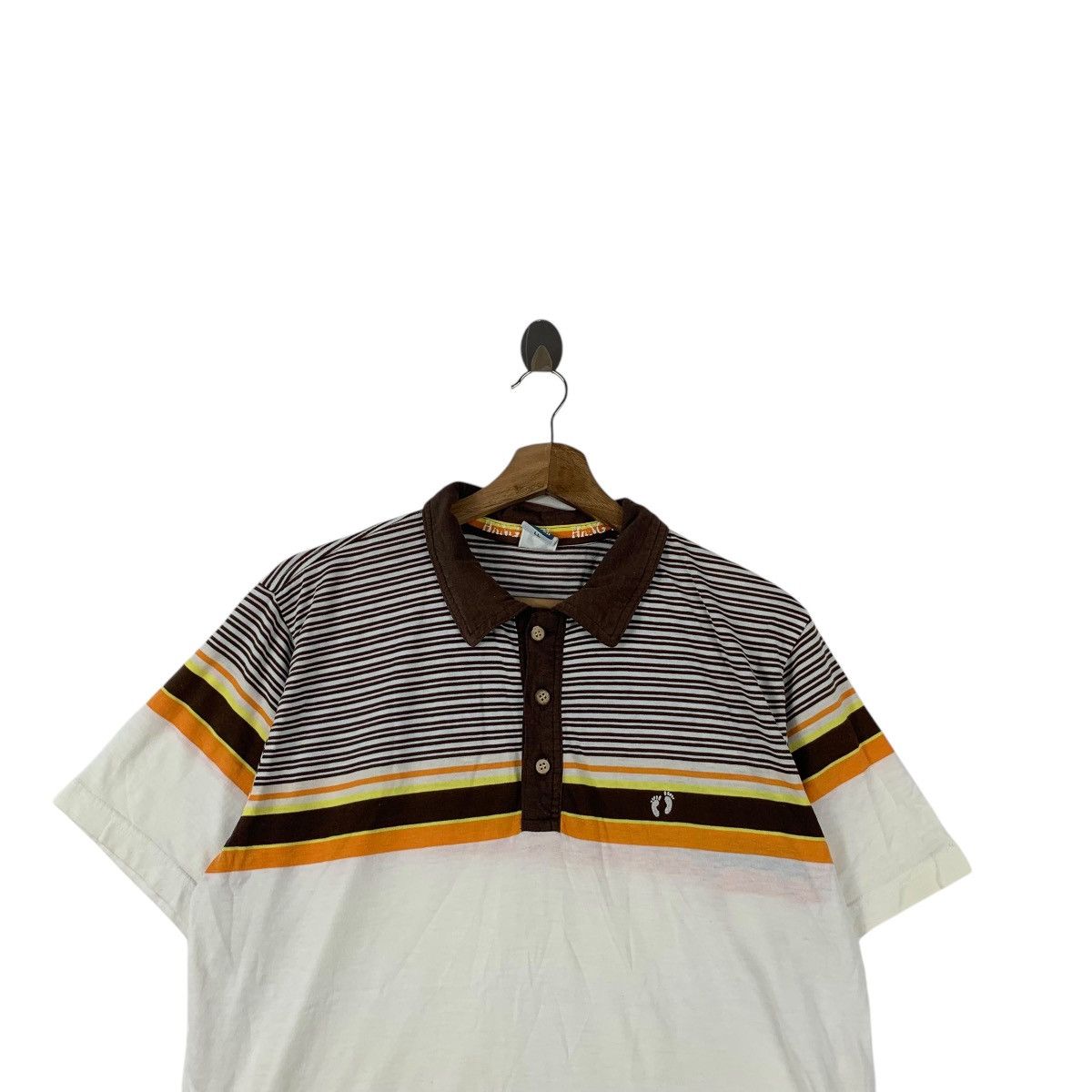 Hang Ten Vintage HANG TEN HAWAII Wood Button Polo Tee Shirt Top Size US L / EU 52-54 / 3 - 2 Thumbnail