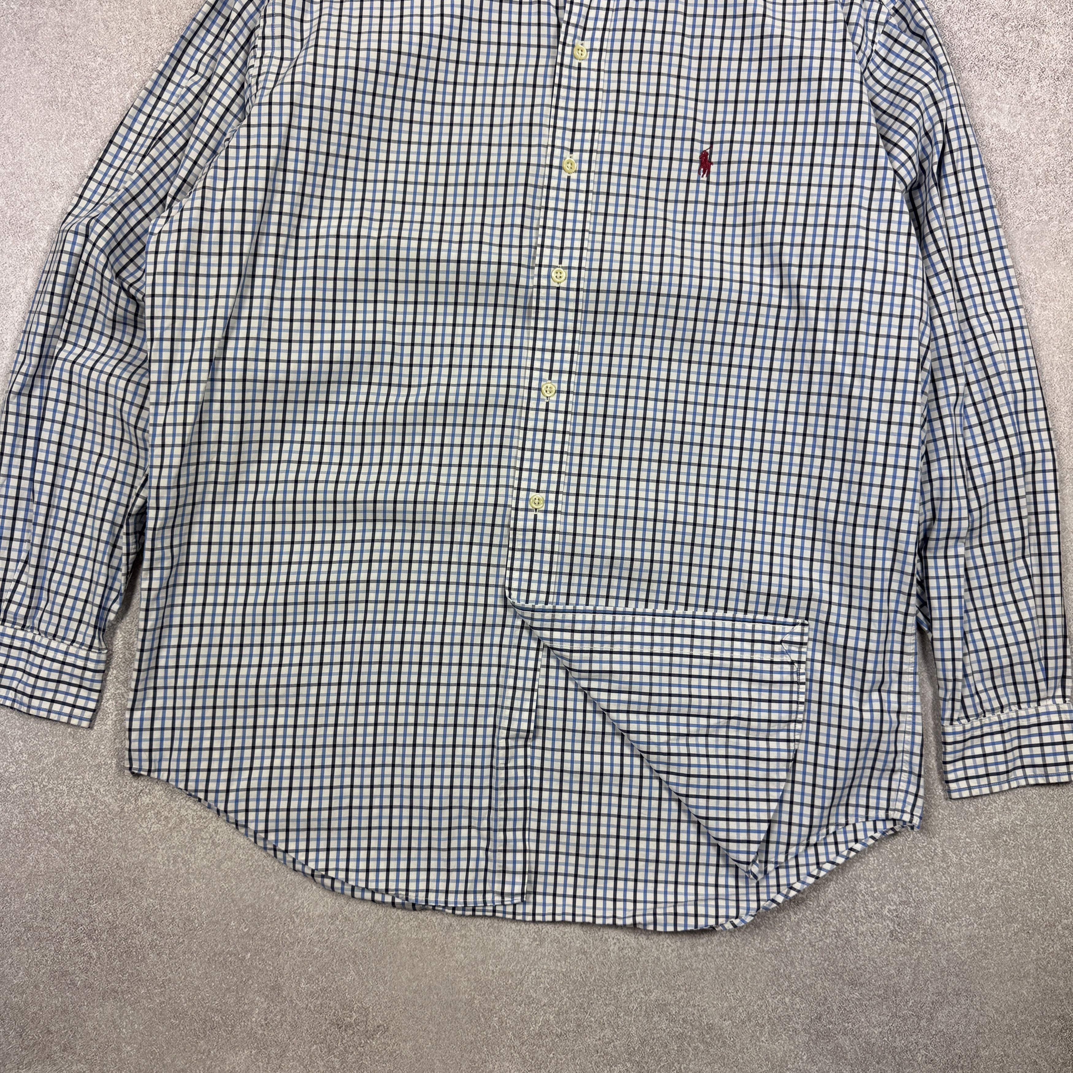 Polo Ralph Lauren Men`s Polo Ralph Lauren Blake Cotton Blue Shirt Size XL Size US XL / EU 56 / 4 - 3 Thumbnail