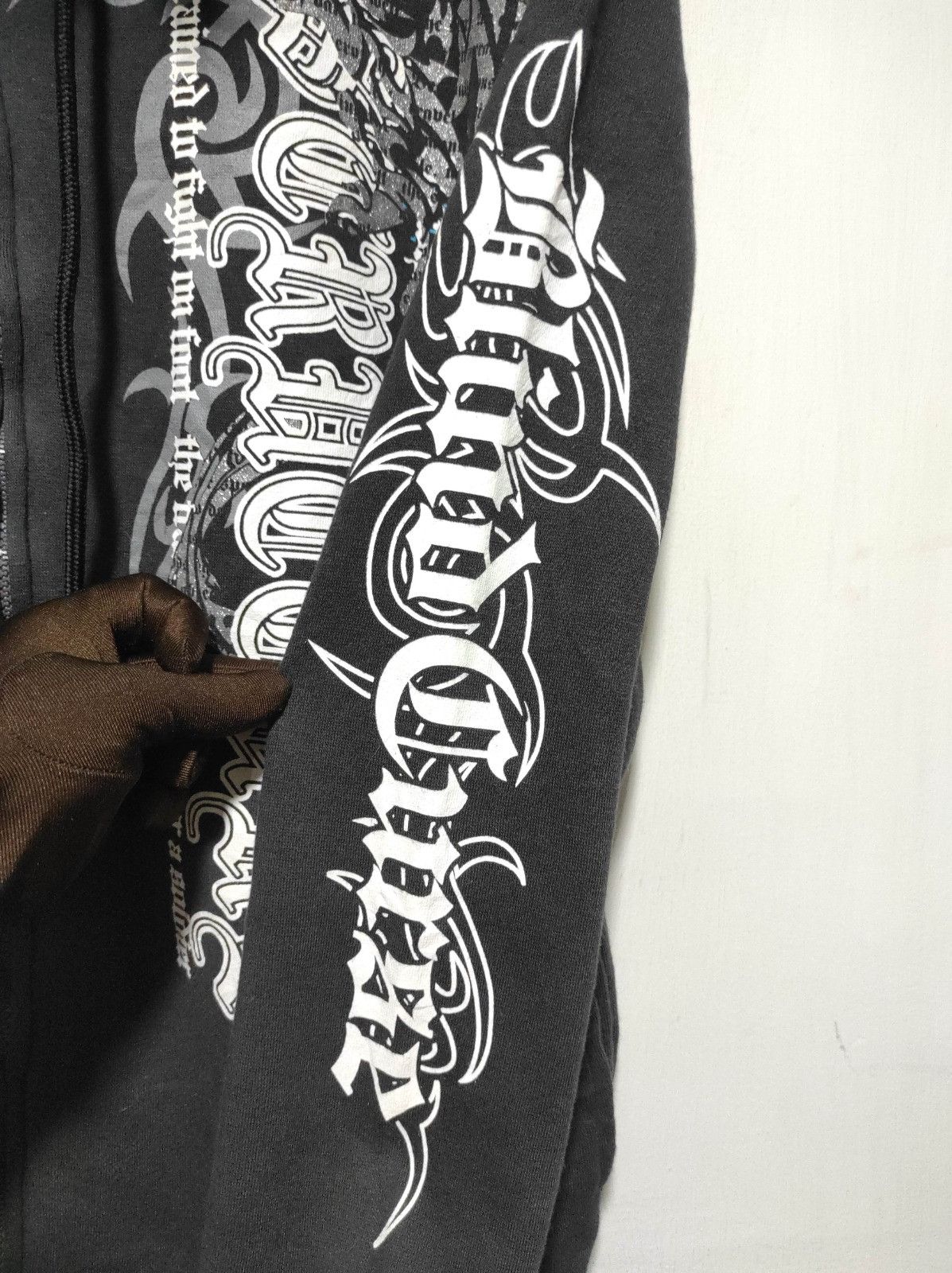 Affliction Beaumere Cross poem zip fur hoodie ifsix LGB style Size US L / EU 52-54 / 3 - 7 Thumbnail