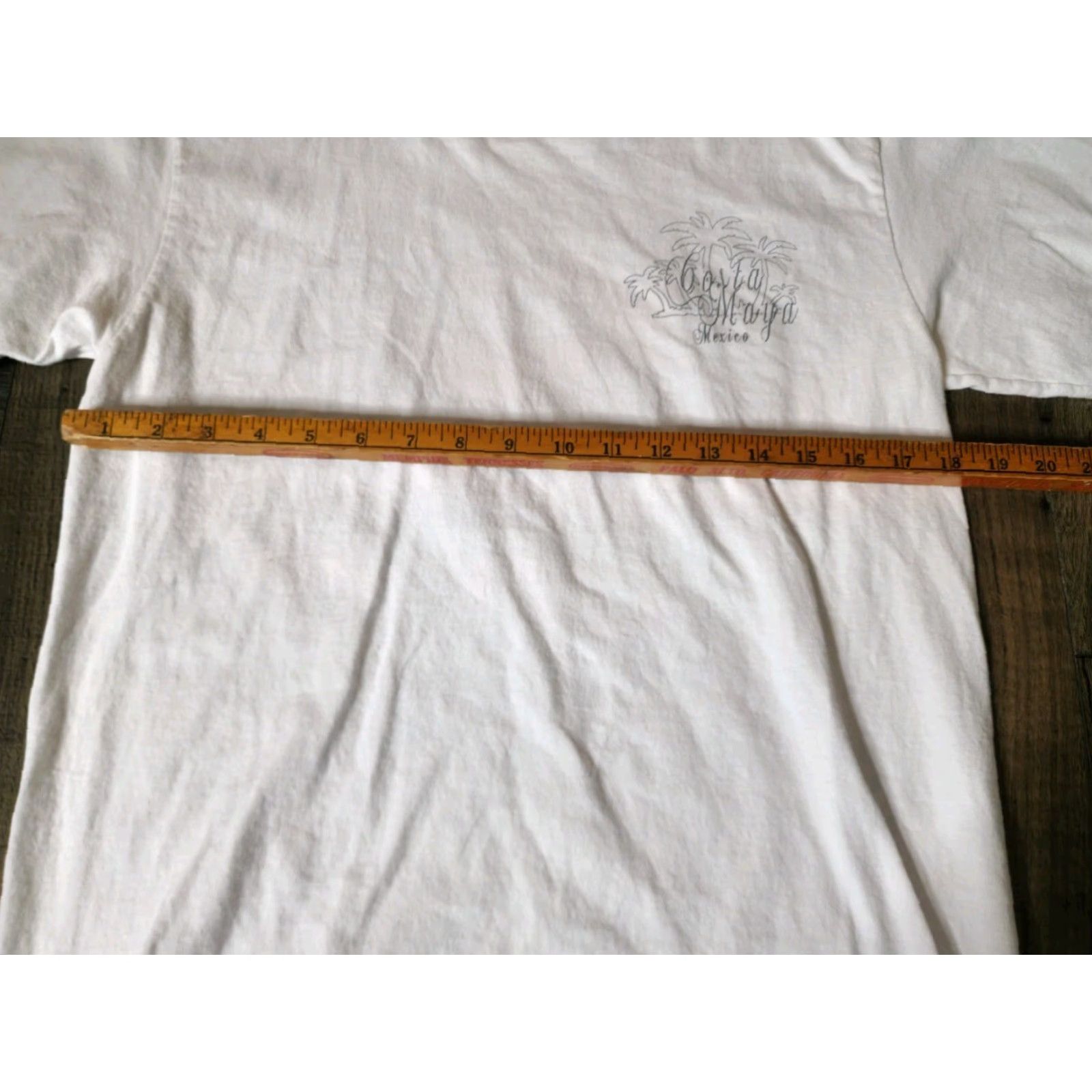 Vintage VINTAGE Yazbek T-Shirt White Short Sleeve Crew Neck Double-Sided Fish Mens M Costa Maya Mexico T-Shirt Size US M / EU 48-50 / 2 - 2 Thumbnail