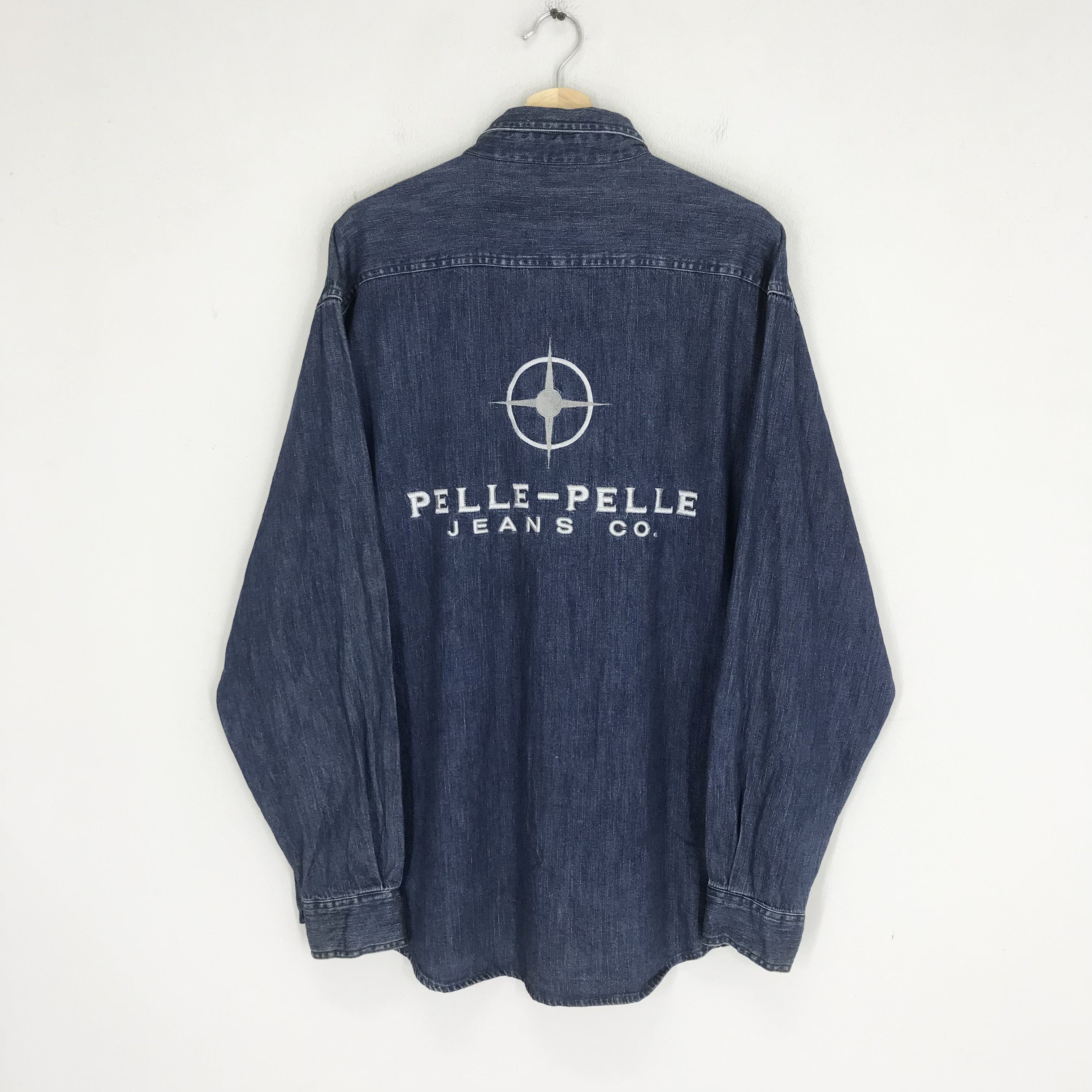 Marc Buchanan Vintage Pelle Pelle Marc Buchanan Indigo Blue Jeans Hip Hop Size US L / EU 52-54 / 3 - 1 Thumbnail