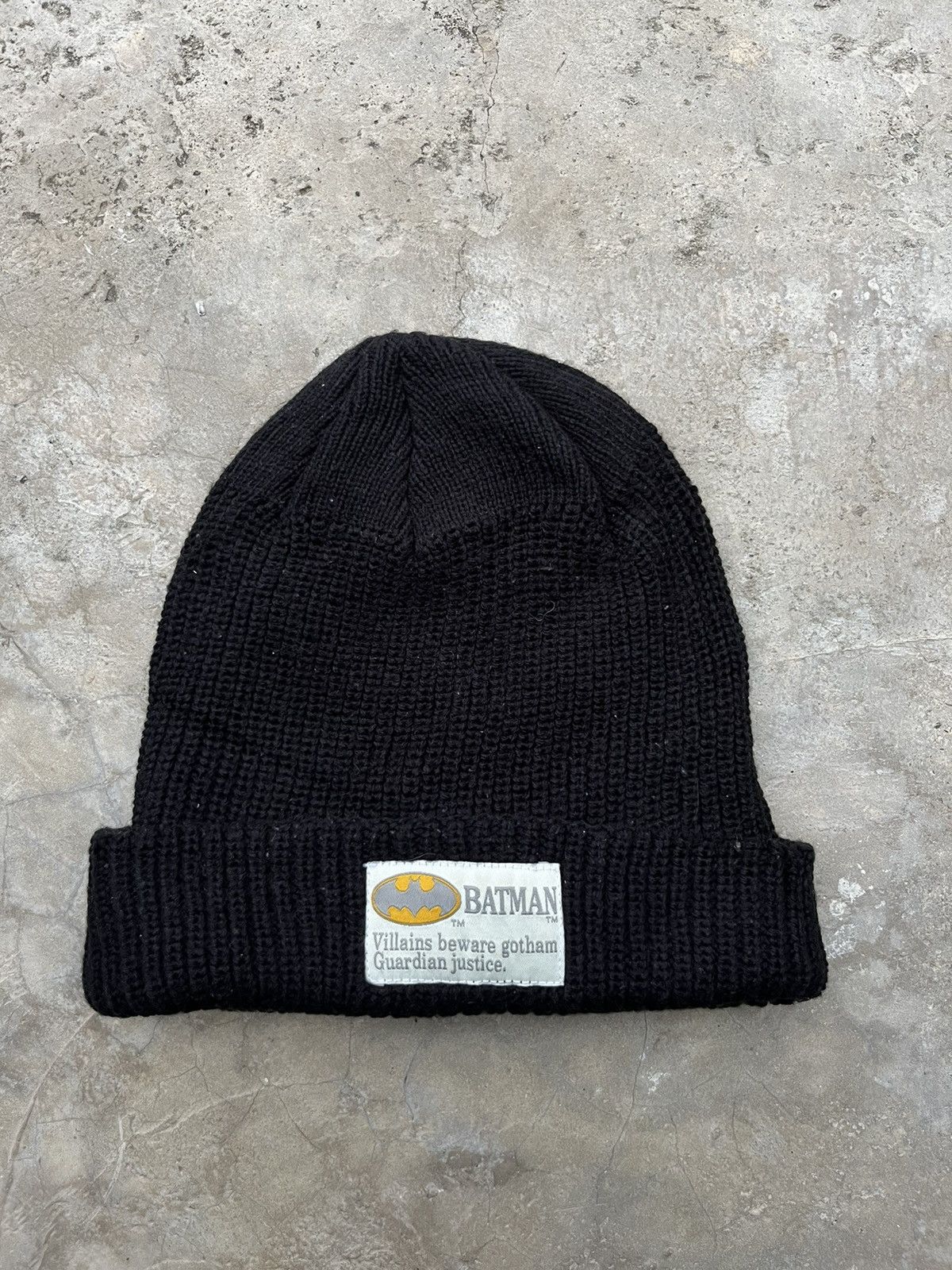 image of Dc Comics x Movie Vintage Dc Domics Batman Beanie / Snowcap in Black, Men's