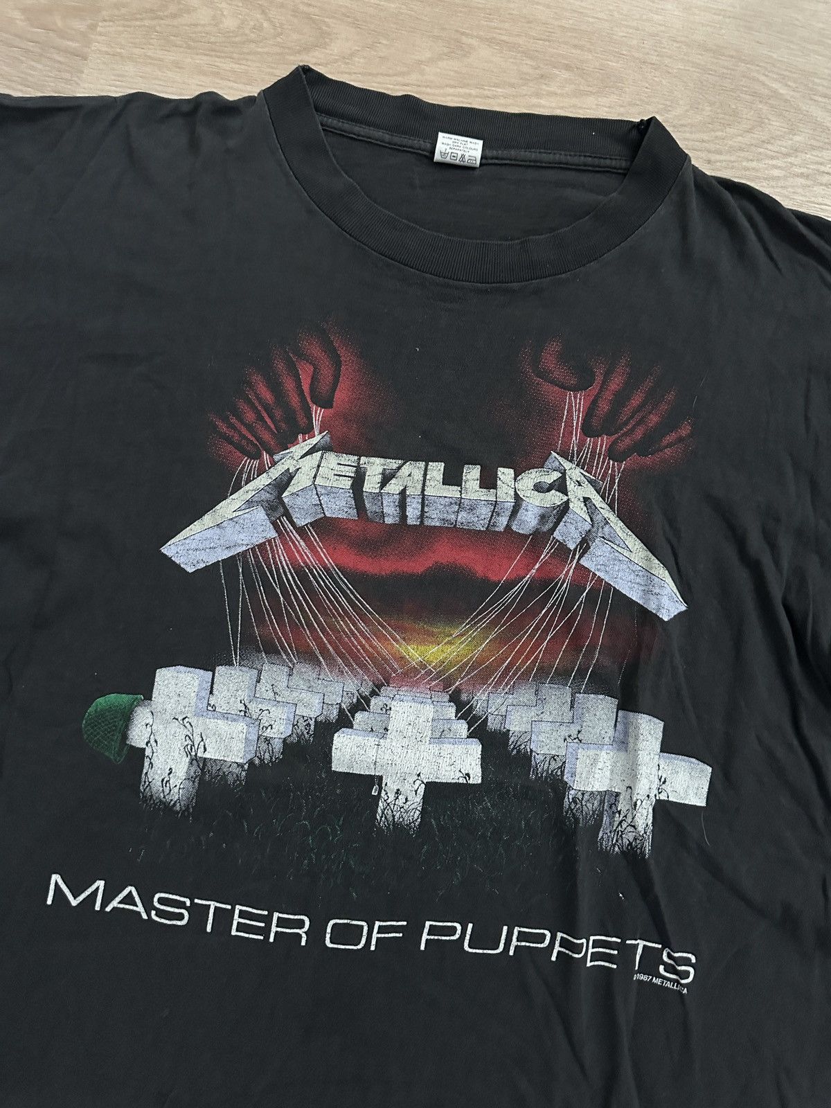 Metallica Metallica 1987 Mens Black Vintage T-Shirt Master of Puppets Size US L / EU 52-54 / 3 - 2 Thumbnail