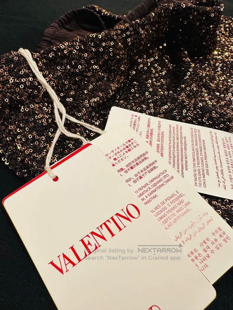 Valentino Valentino Feather sequin pants Size 33" - 5 Thumbnail