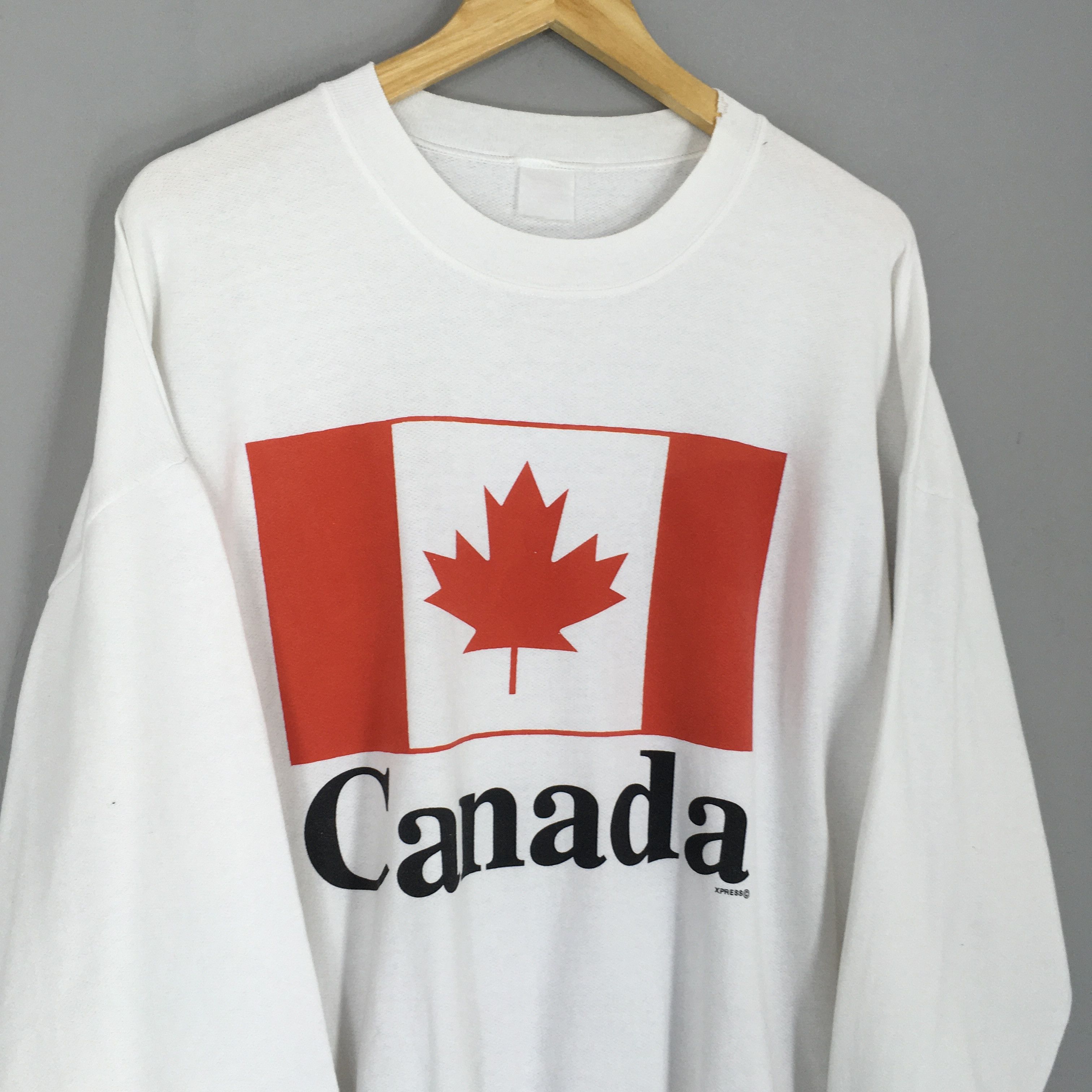 Vintage Vintage 90s Canada Cityscape White Sweatshirt Large Size US L / EU 52-54 / 3 - 4 Thumbnail