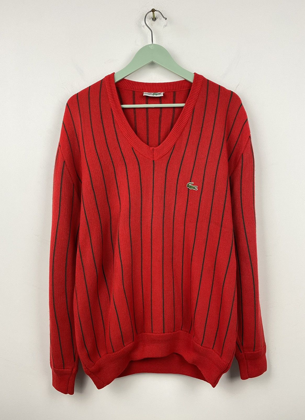 Lacoste Vintage Lacoste Chemise V Neck Sweater Burberry Ralph Size US L / EU 52-54 / 3 - 1 Thumbnail