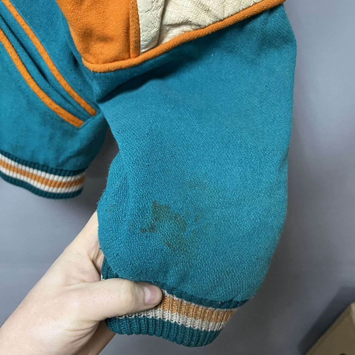 NFL × Vintage Vintage Miami Dolphins NFL Turquoise Blue Heavyweight Jacket Size US S / EU 44-46 / 1 - 24 Thumbnail