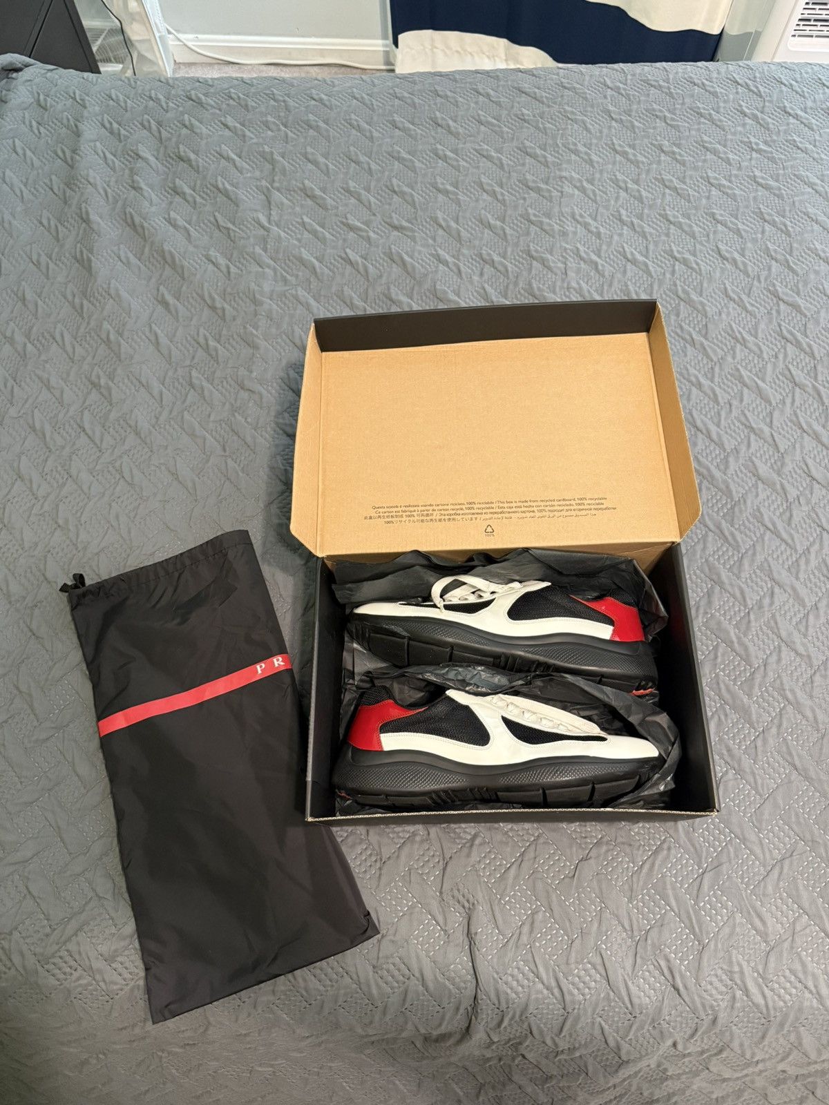 Prada prada cups white, red size (10.5) Size US 10.5 / EU 43-44 - 1 Thumbnail