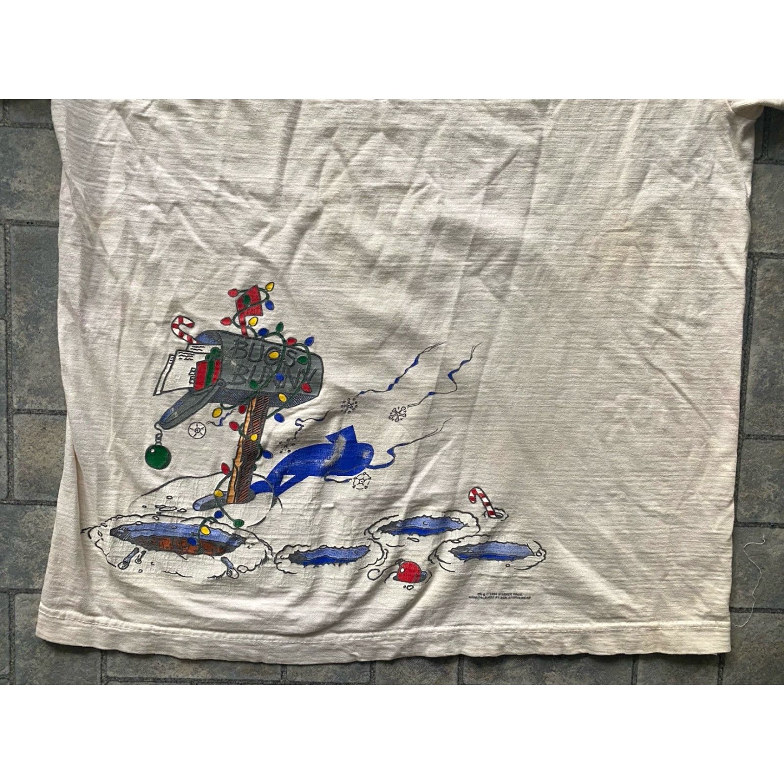 Vintage VINTAGE 1990s Bugs Bunny T Shirt Warner Bros Prime Harvest Men XL Christmas White Shirt Mens XL Christmas Size US XL / EU 56 / 4 - 6 Thumbnail