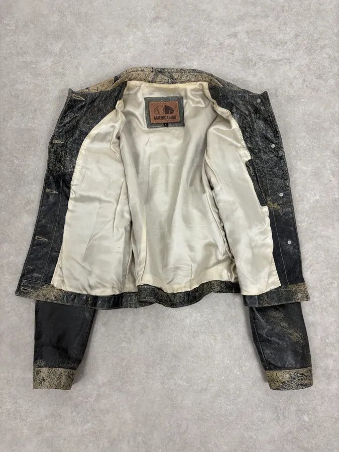 Armani 2000s Archive Eroded Marble Effect Leather Jacket Size US S / EU 44-46 / 1 - 7 Thumbnail