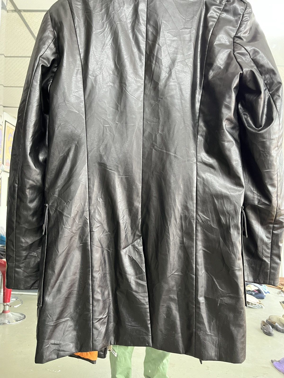 Jean Charles De Castelbajac Rare Je De Castelbajac Double Collar Leather Long Coat Size US M / EU 48-50 / 2 - 11 Thumbnail
