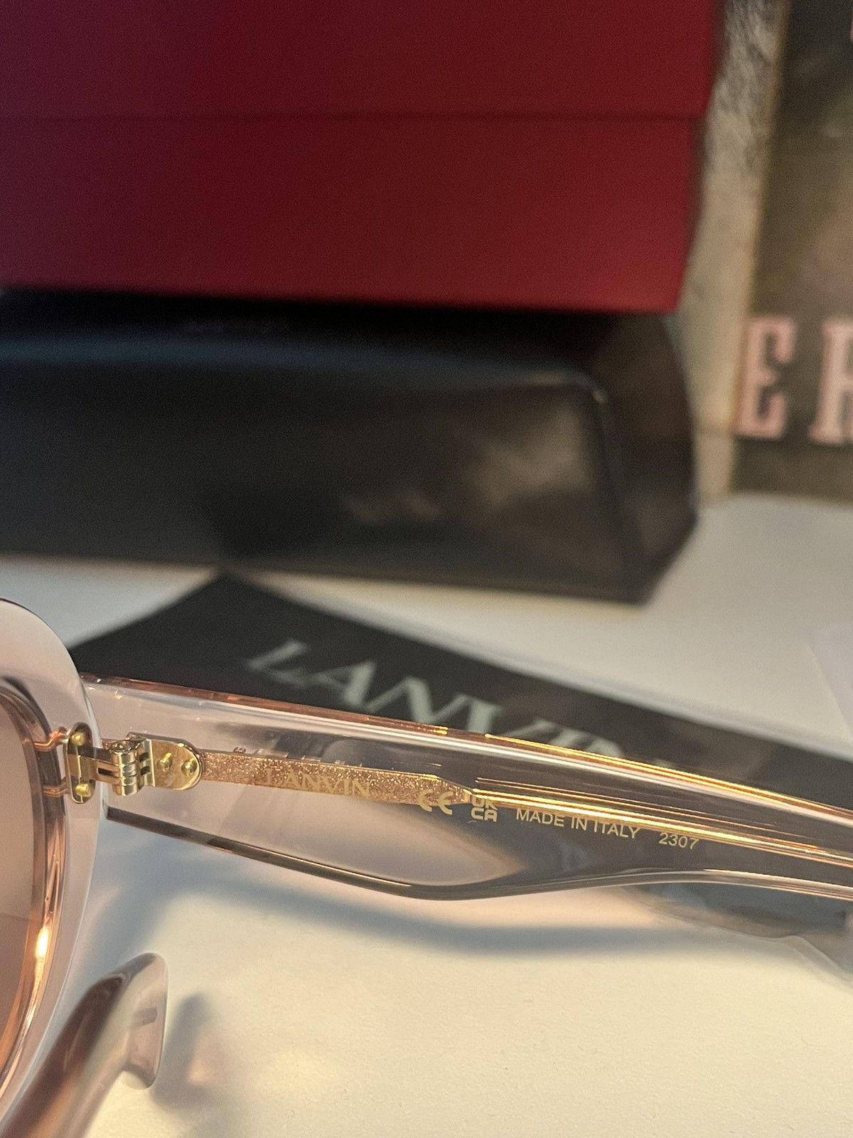Lanvin Lanvin Sunglasses-Model Aviator Transparent Rose. Sold onlin Size ONE SIZE - 8 Thumbnail