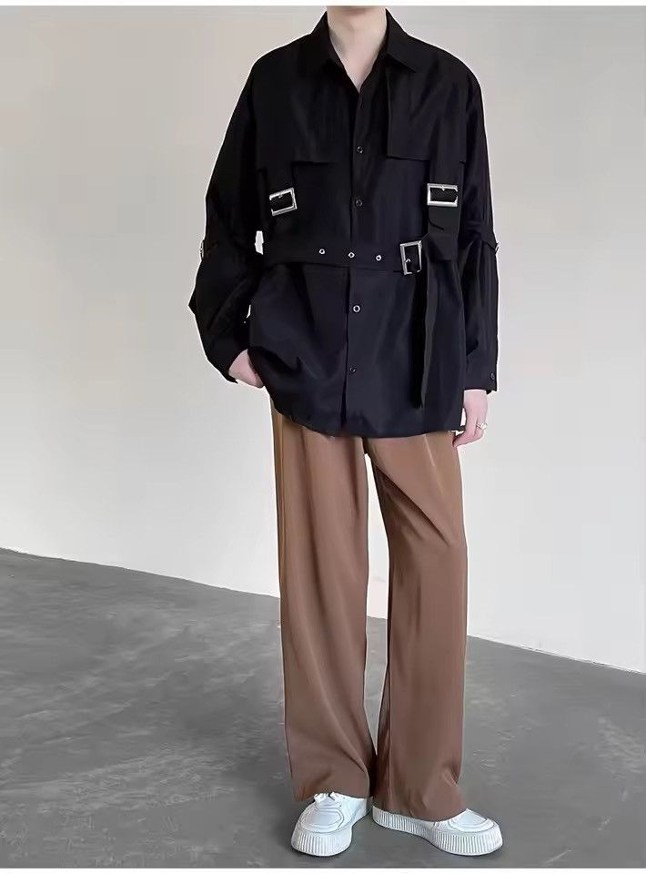 Other Punk Hip Hop Techwear Style Long Sleeve Cargo Shirt Size US XL / EU 56 / 4 - 4 Thumbnail