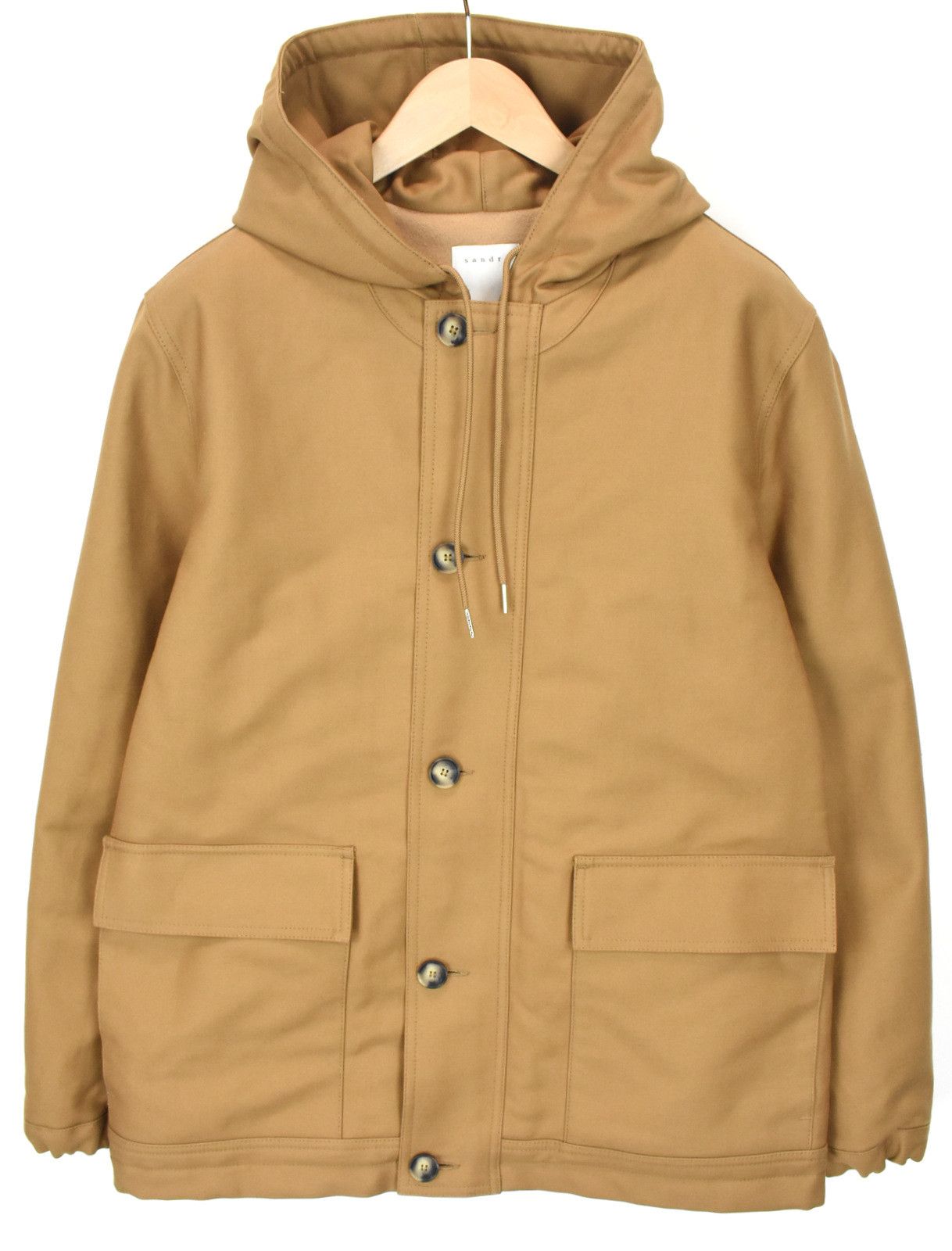 Sandro SANDRO Deck Jacket Men LARGE Full Zip Parka Hooded Lined Size US L / EU 52-54 / 3 - 1 Thumbnail