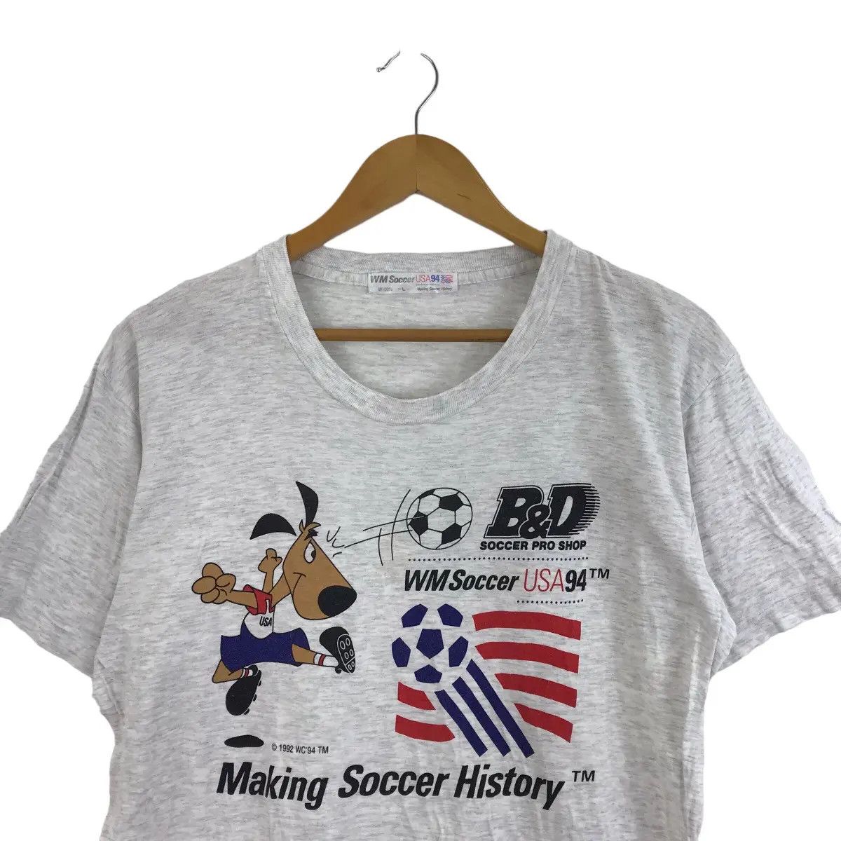 Vintage Vtg 1994 WORLD CUP USA Soccer Striker Mascots Tee Shirt Size US L / EU 52-54 / 3 - 2 Thumbnail