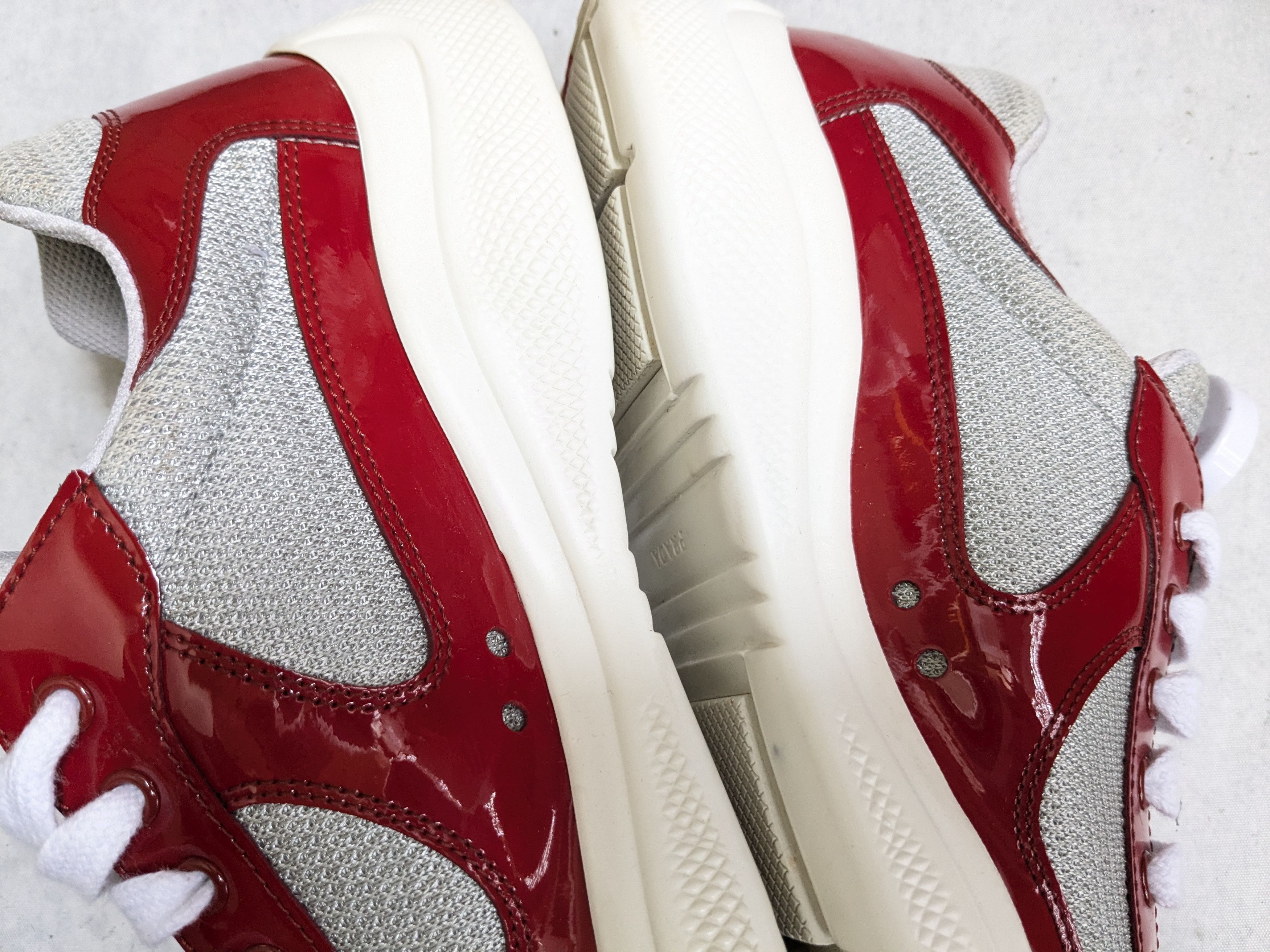 Prada Prada America's Cup Sneakers Red Patent Leather 10 Low Tops Size US 10 / EU 43 - 9 Thumbnail